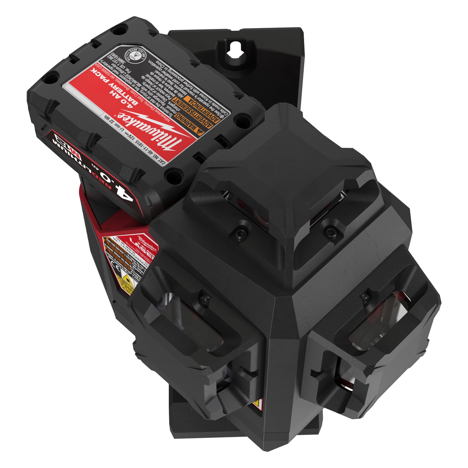 Nivelă laser M12 verde 360° cu 3 planuri Milwaukee M12 3PL-401C - detaliu 2