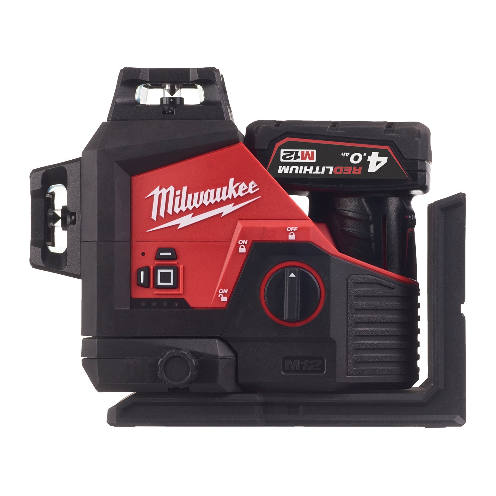 Nivelă laser M12 verde 360° cu 3 planuri Milwaukee M12 3PL-401C