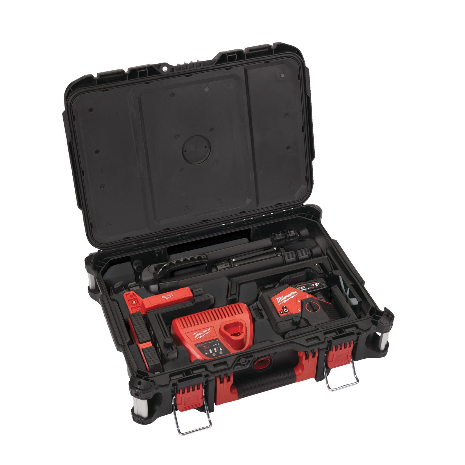 Nivelă laser M12 verde 360° cu 3 planuri Milwaukee M12 3PLKIT-401P - imagine 2