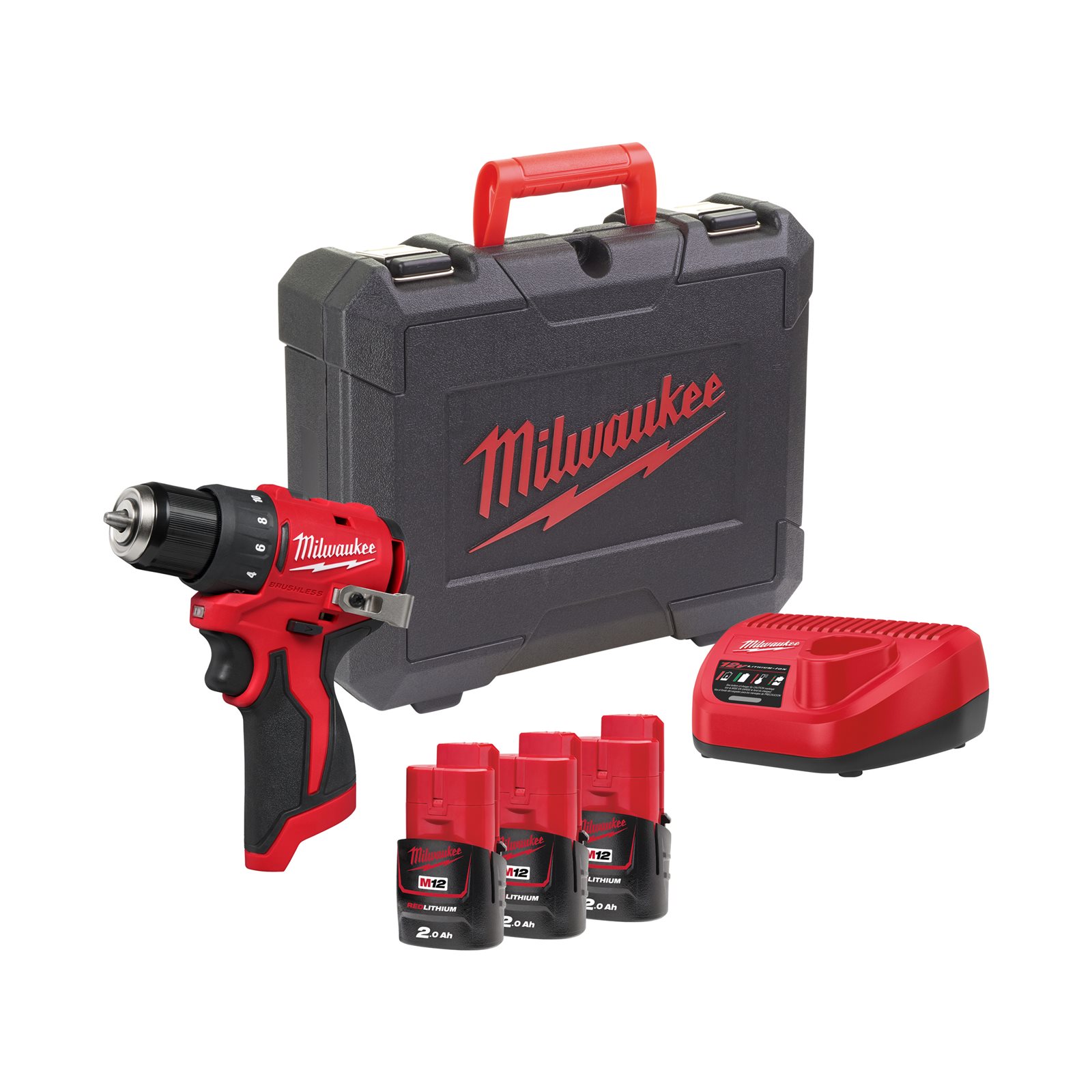 Mașină compactă de găurit, fără perii M12 Milwaukee M12 BLDDRC-203C