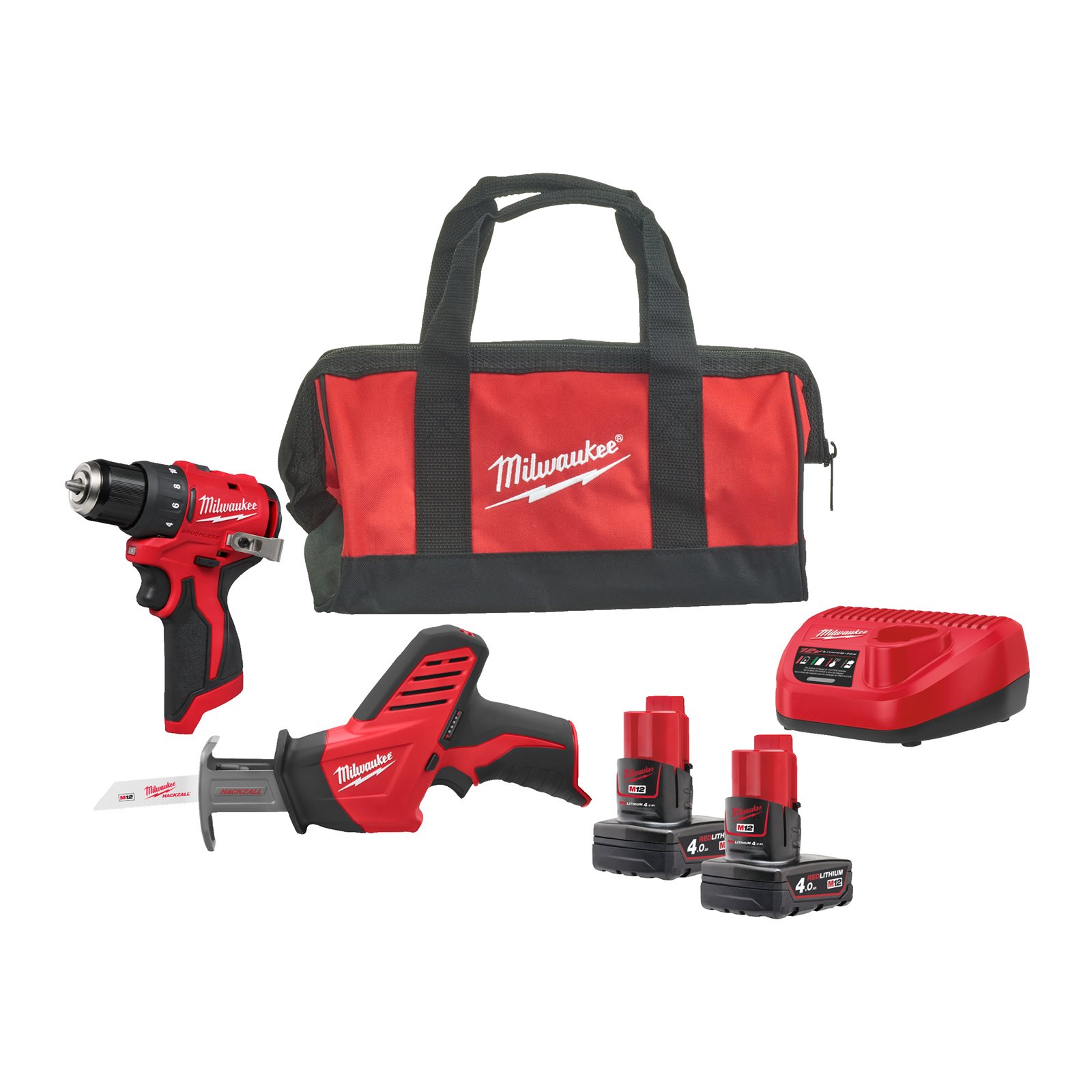 Set scule fără perii M12 Milwaukee M12 BLPP2A-402B