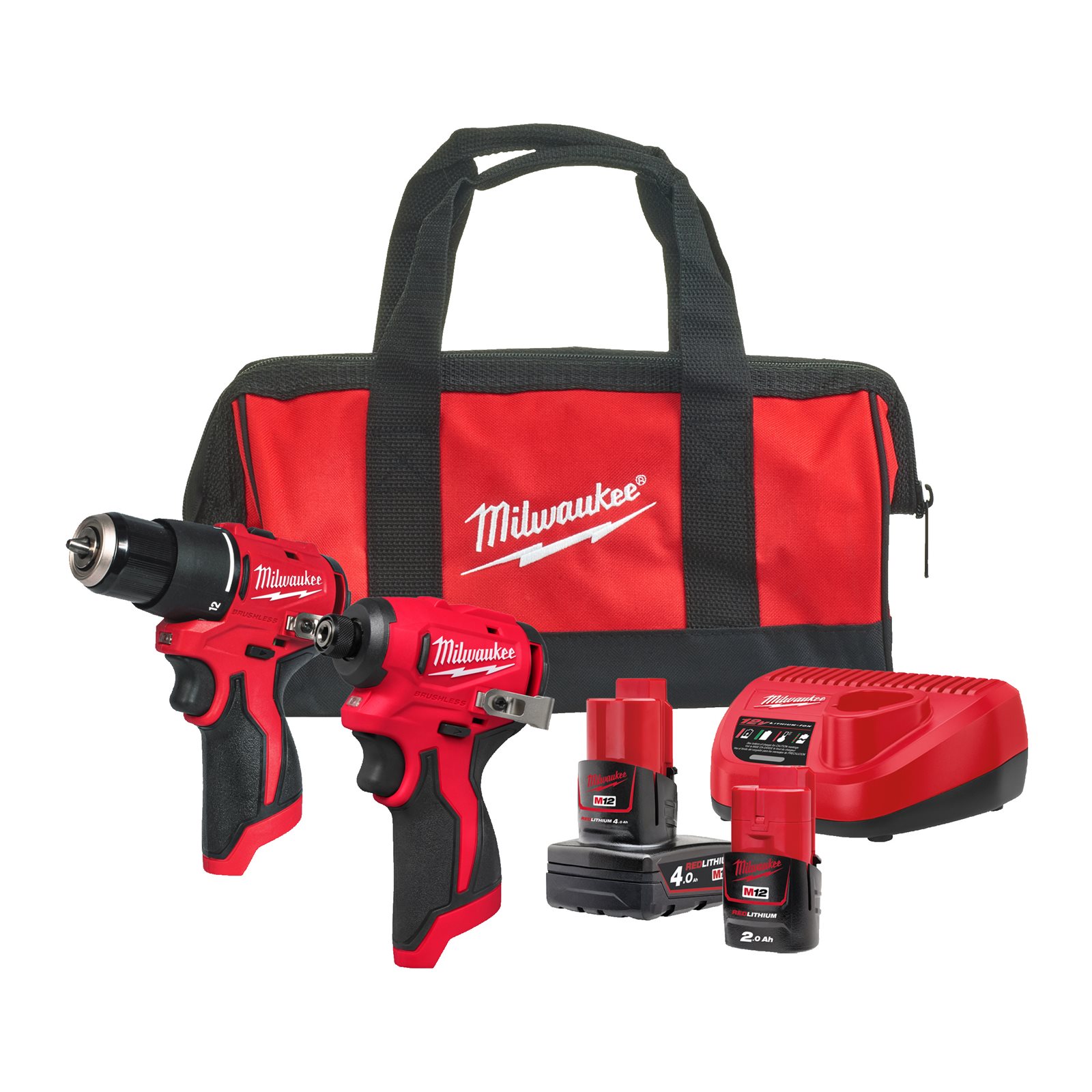 Set scule compacte, fără perii M12 Milwaukee M12 BLPP2B-422B