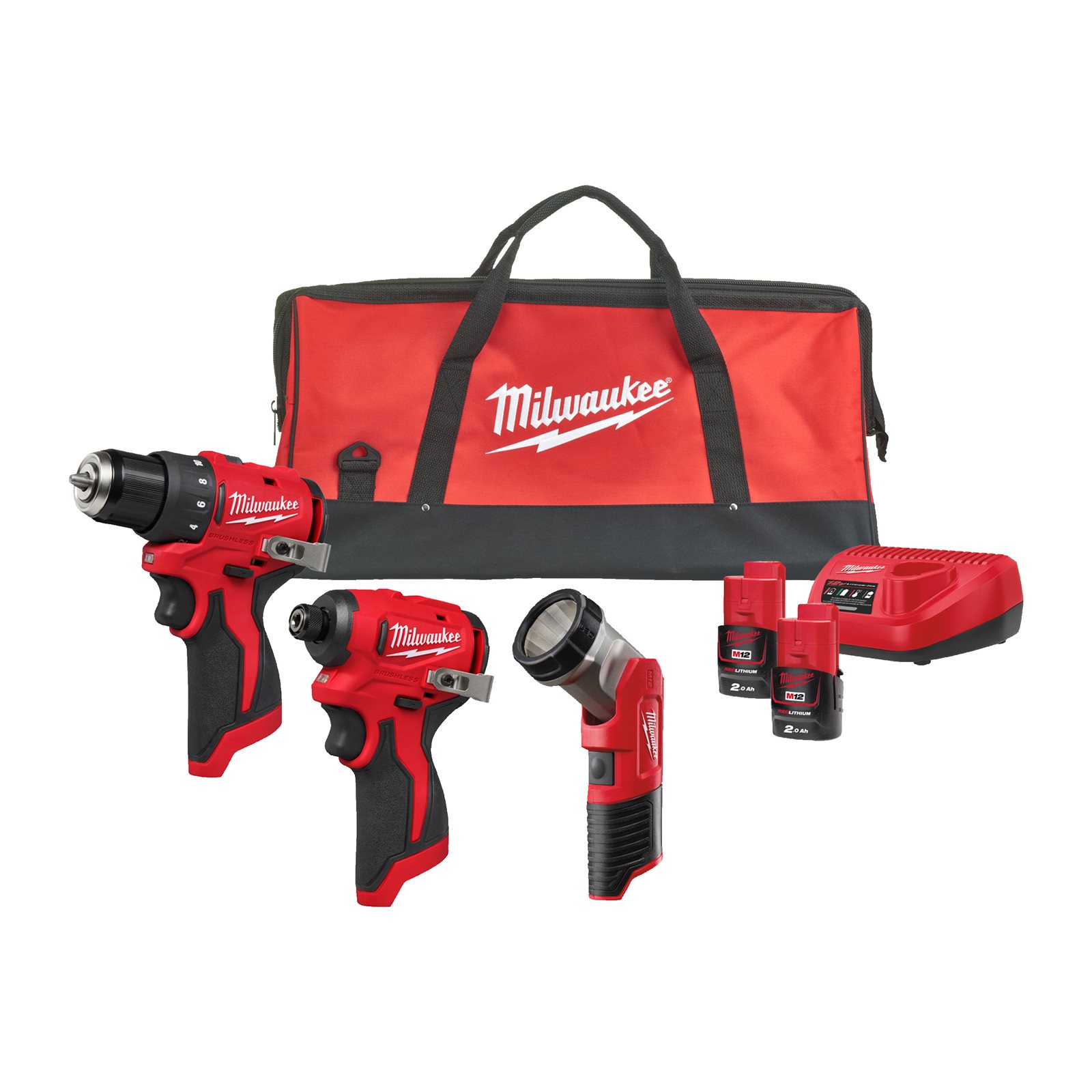 Set scule fără perii M12 Milwaukee M12 BLPP3A-202B