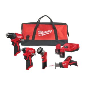 Set scule fără perii M12 Milwaukee M12 BLPP4A-202B