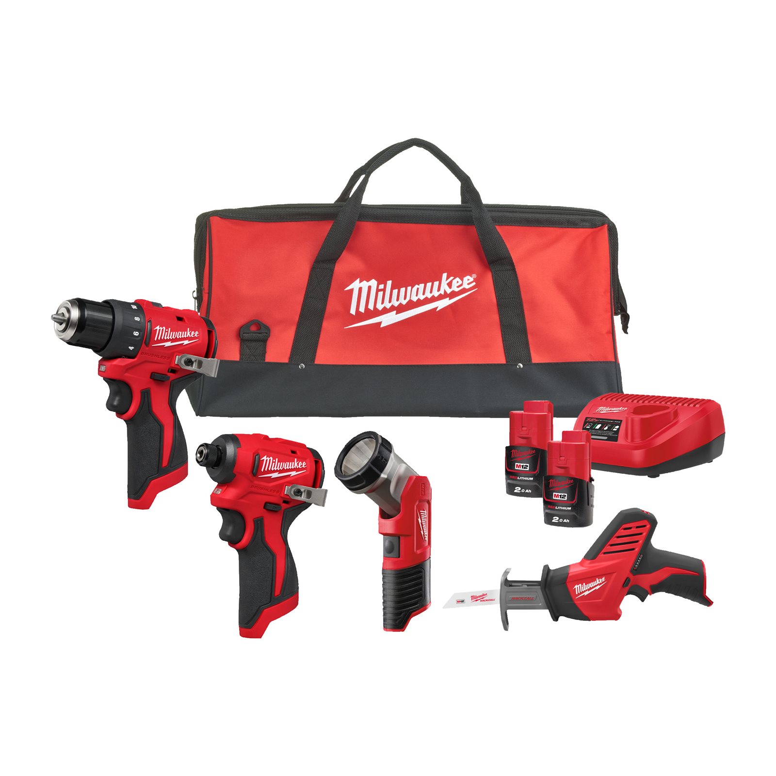 Set scule fără perii M12 Milwaukee M12 BLPP4A-202B