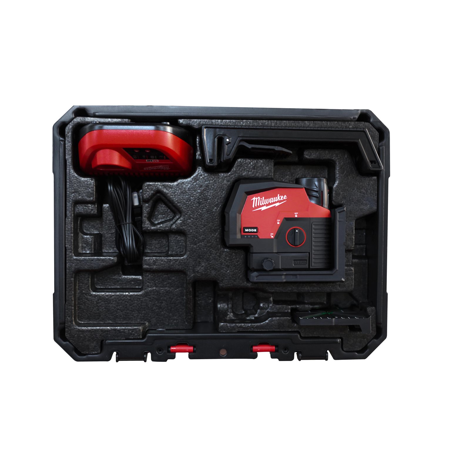 Nivelă laser M12 cu linie transversală verde cu funcție fir cu plumb Milwaukee M12 CLLP-301C - continutul pachetului 1
