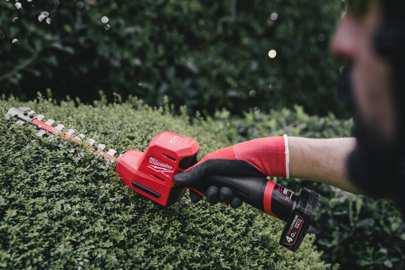 Trimmer pentru gard viu 20 cm M12 FUEL Milwaukee M12 FHT20-0 - in utilizare 4