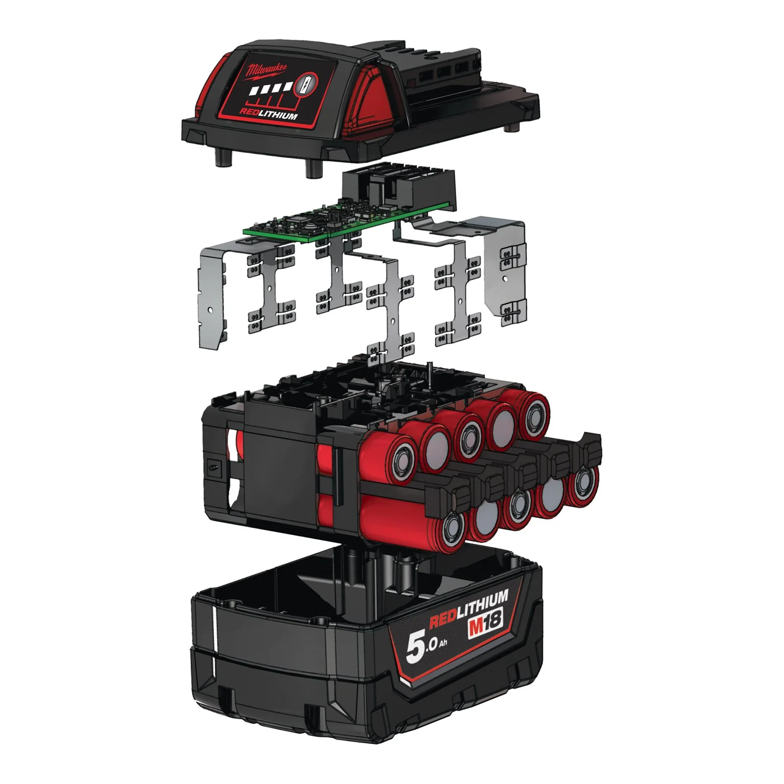 Acumulator M18 5,0 Ah Milwaukee M18 B5 - detaliu 1
