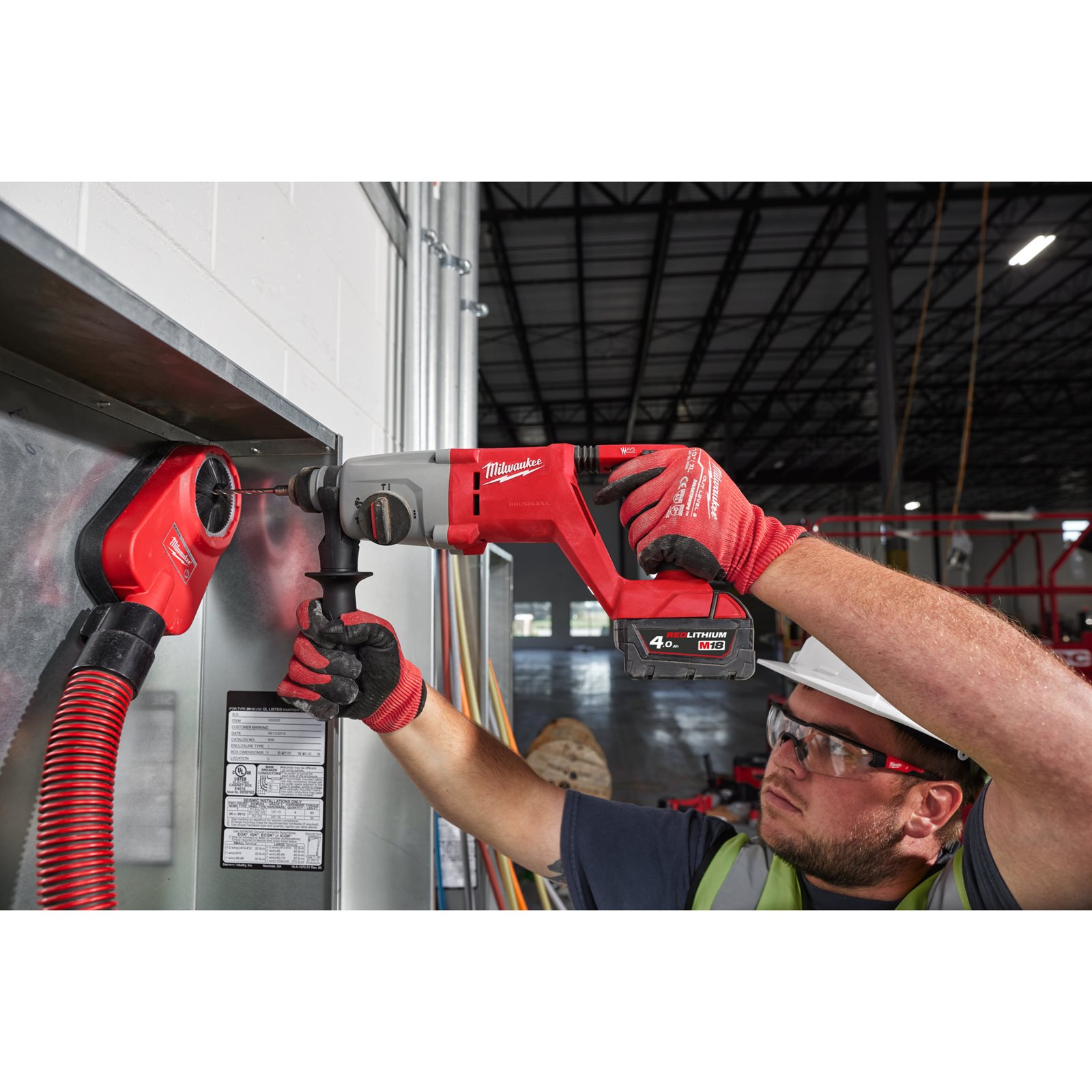 Ciocan rotopercutor fără perii 26 mm SDS-Plus M18 cu mâner D Milwaukee M18 BLHACD26-402X - detaliu 1