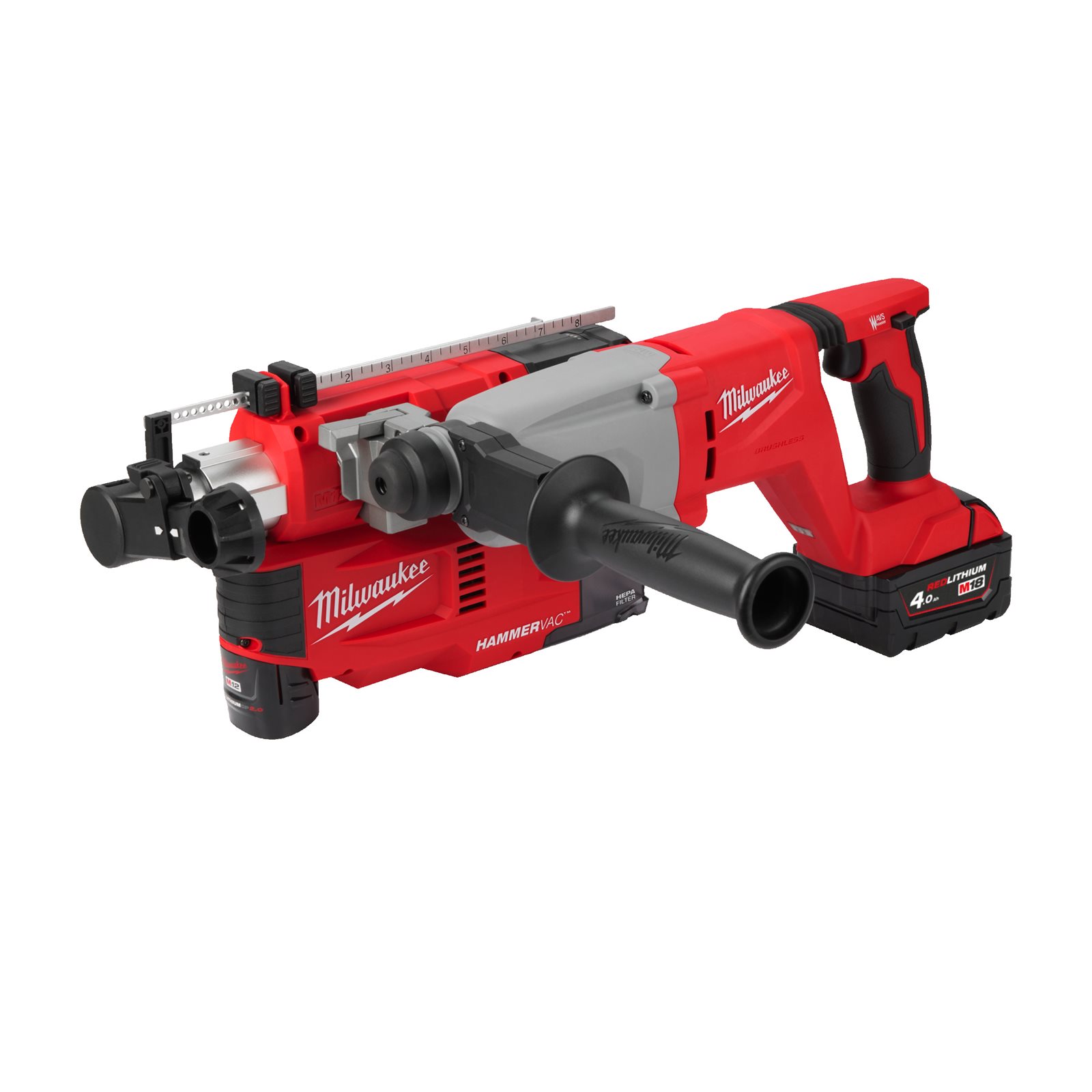 Ciocan rotopercutor fără perii 26 mm SDS-Plus M18 cu mâner D Milwaukee M18 BLHACD26-402X - imagine 6