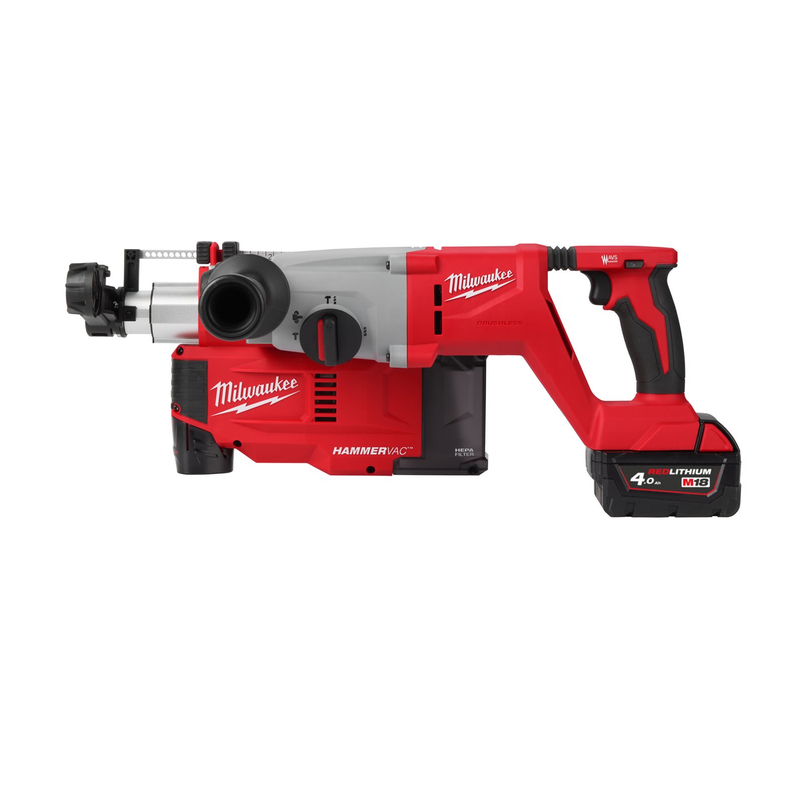 Ciocan rotopercutor fără perii 26 mm SDS-Plus M18 cu mâner D Milwaukee M18 BLHACD26-402X - imagine 7