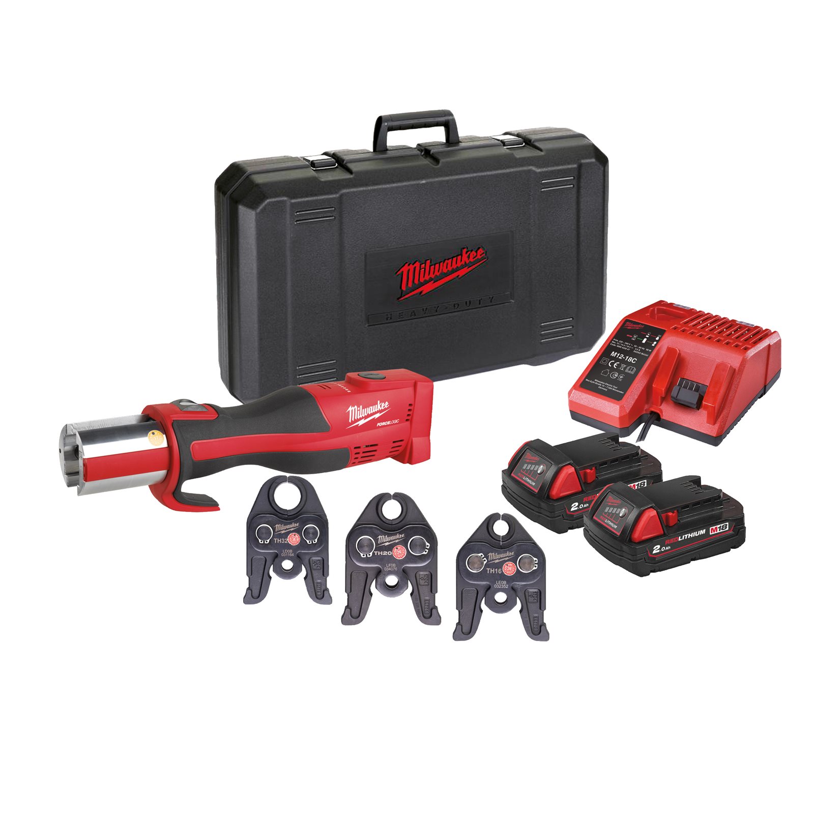 Presă M18 FORCE LOGIC compactă cu motor fără perii Milwaukee M18 BLHPT-202C TH-SET