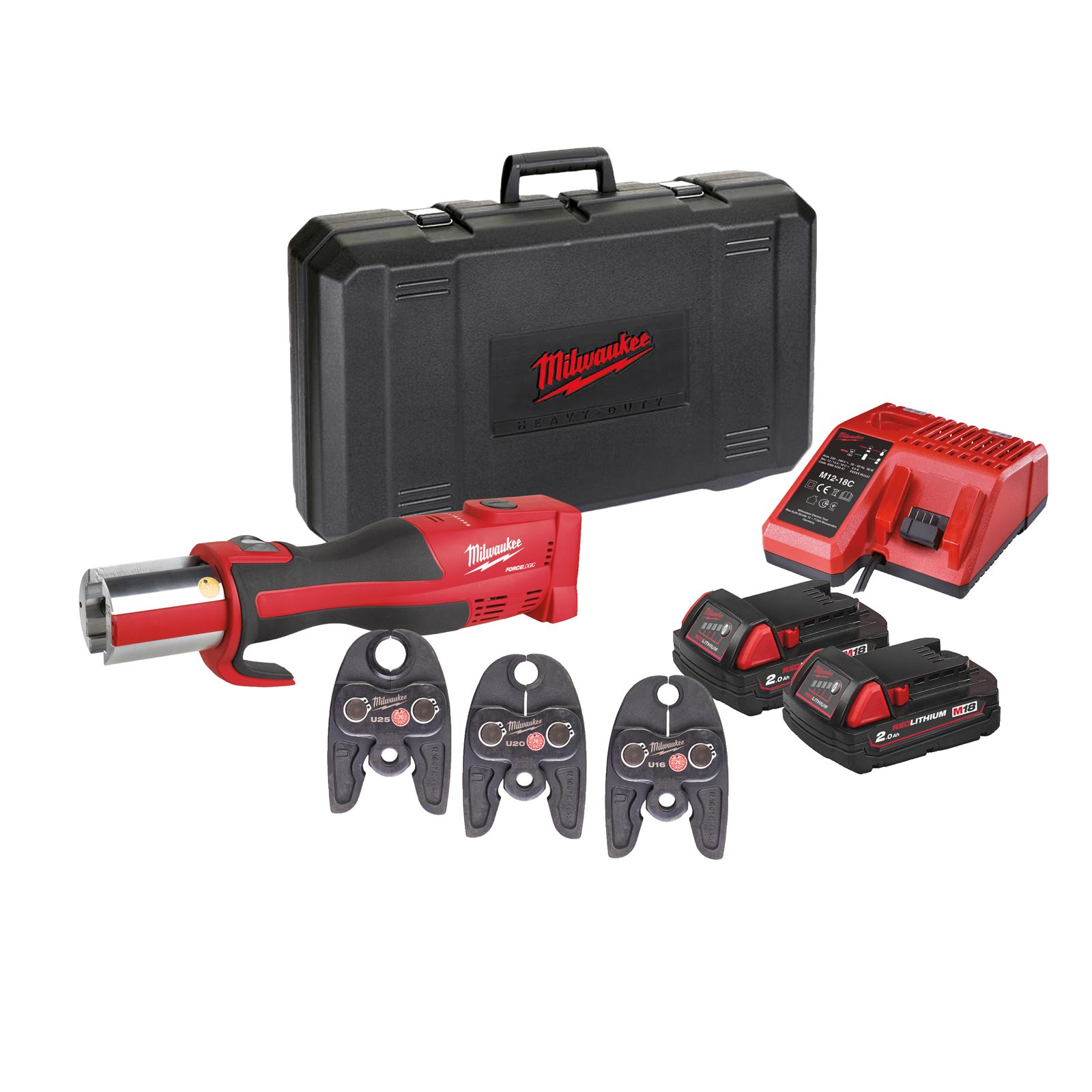 Presă M18 FORCE LOGIC compactă cu motor fără perii Milwaukee M18 BLHPT-202C U-SET