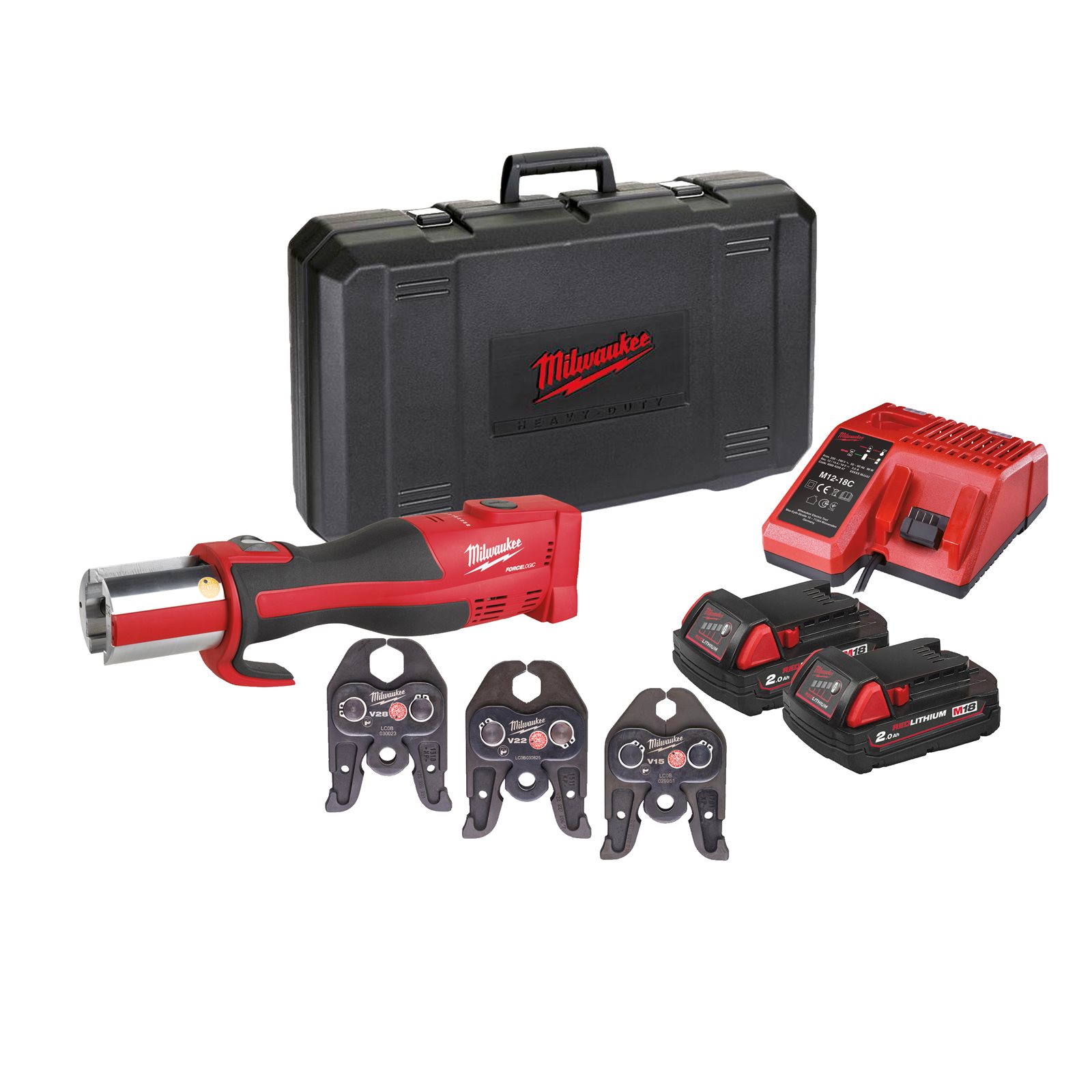 Presă M18 FORCE LOGIC compactă cu motor fără perii Milwaukee M18 BLHPT-202C V-SET