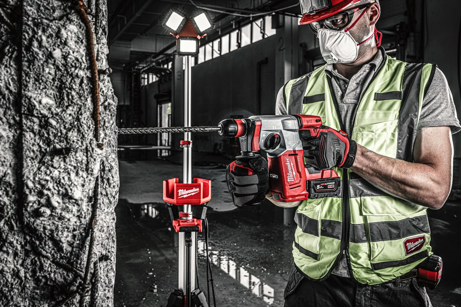 Set scule fără perii M18 Milwaukee M18 BLPP2G-502X - in utilizare 1