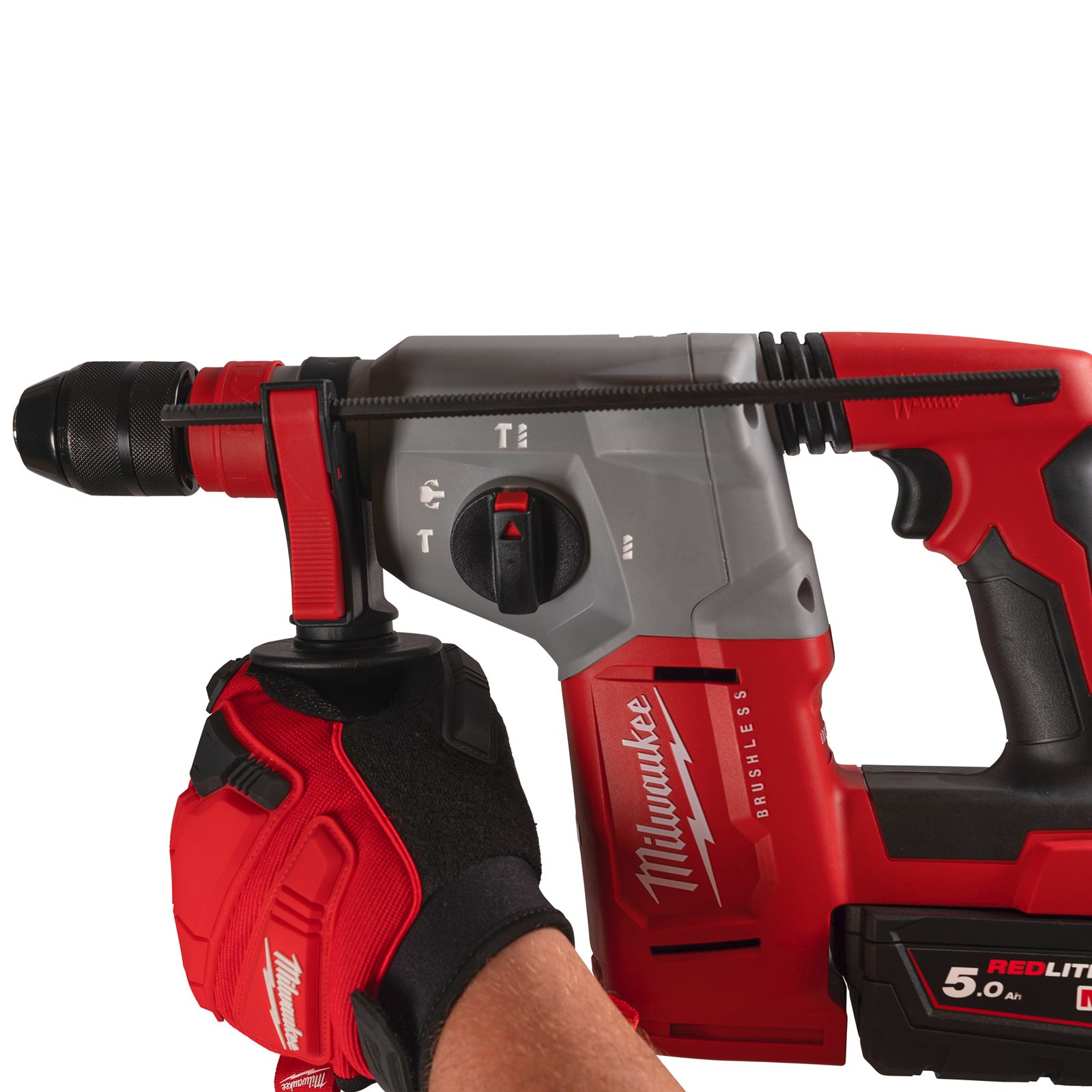Ciocan rotopercutor SDS-Plus 26 mm fără perii cu 4 funcții și mandrină FIXTEC M18 Milwaukee M18 BLHX-0X 4933478891 - detaliu 8