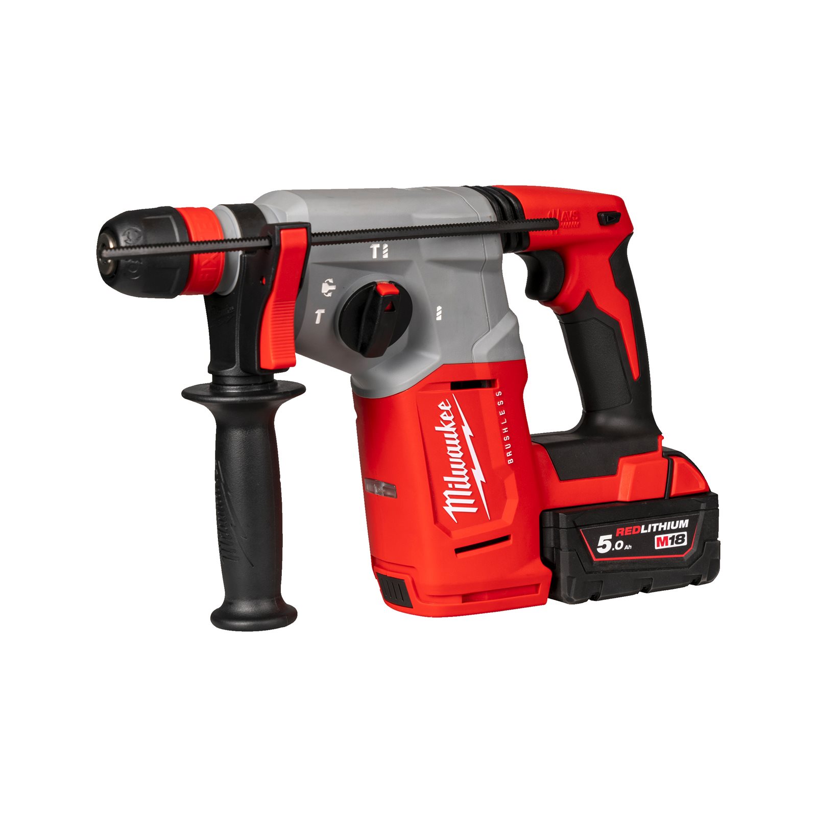 Ciocan rotopercutor SDS-Plus 26 mm fără perii cu 4 funcții și mandrină FIXTEC M18 Milwaukee M18 BLHX-502X 4933478892 - imagine 2