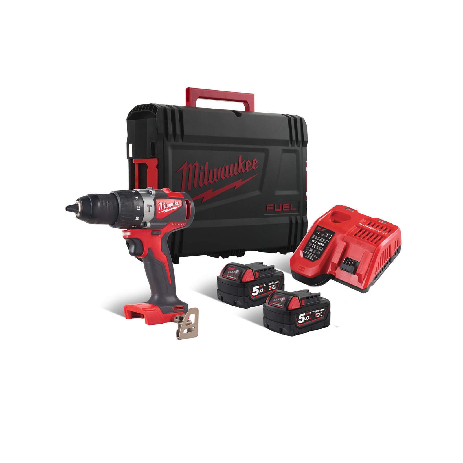 Mașină de găurit cu percuție, cu motor fără perii M18 Milwaukee M18 BLPD2-502X - imagine 3