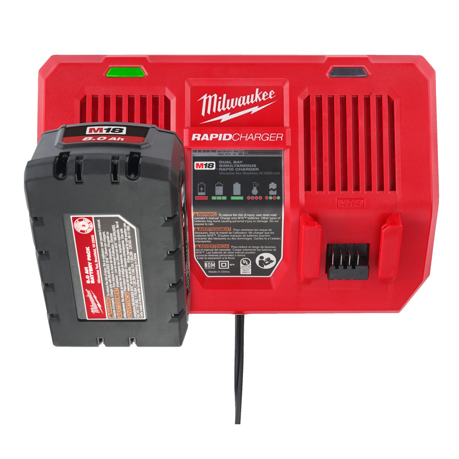 Încărcător dublu M18 Milwaukee M18 DFC - detaliu 10