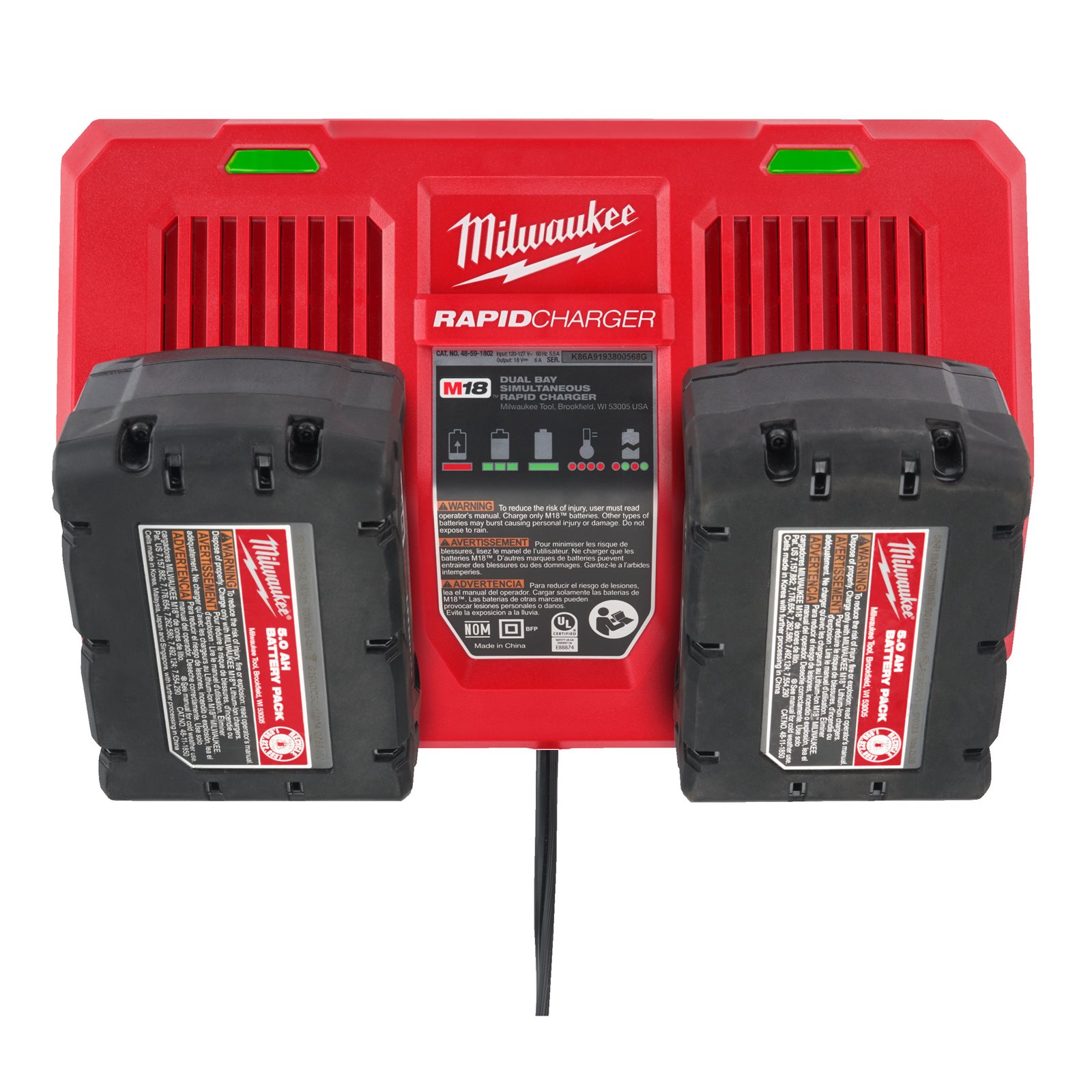 Încărcător dublu M18 Milwaukee M18 DFC - detaliu 7