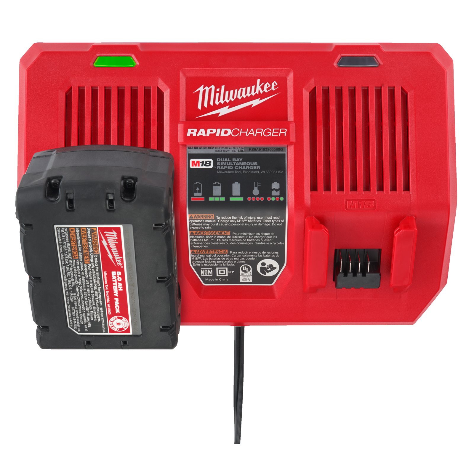 Încărcător dublu M18 Milwaukee M18 DFC - detaliu 9