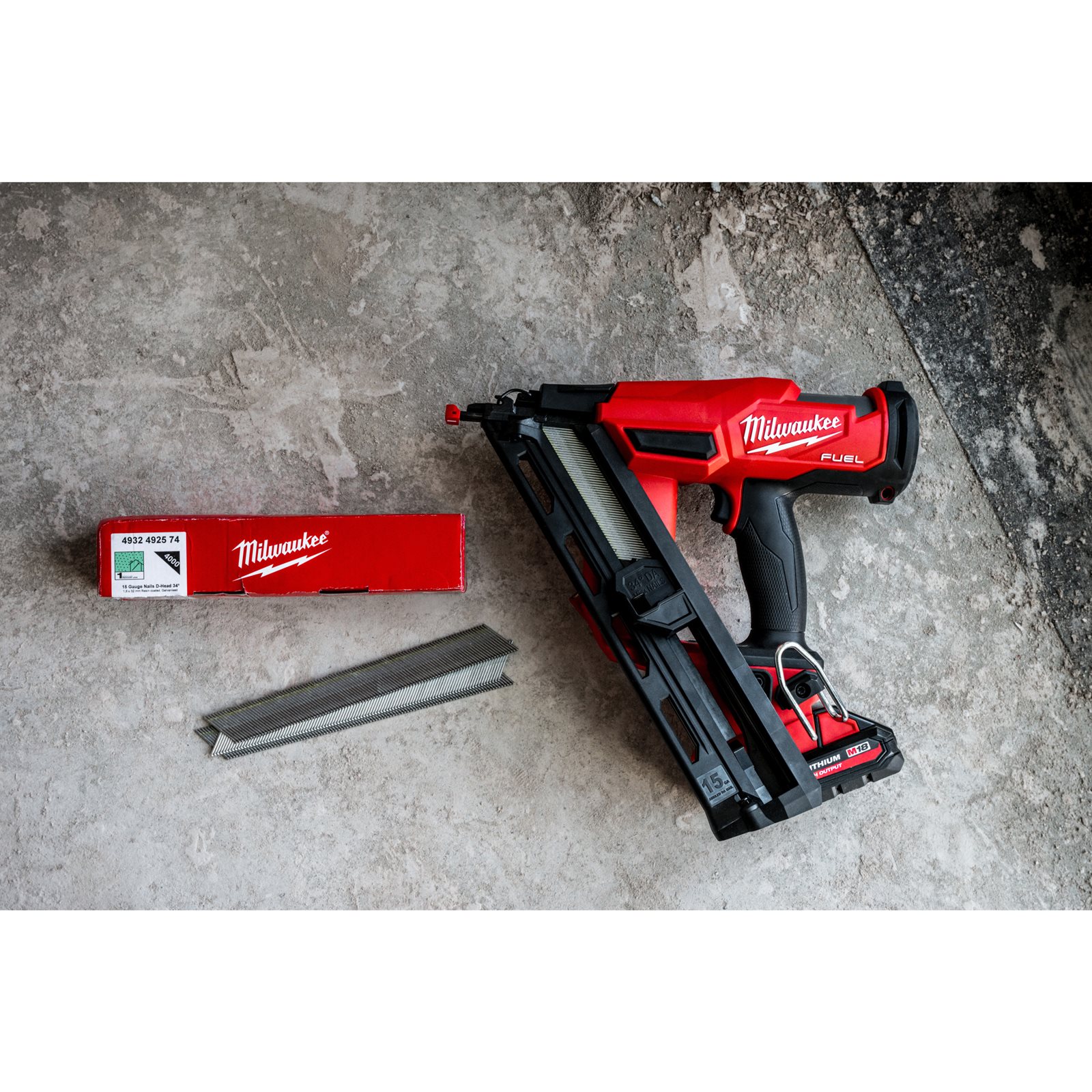 Pistol înclinat pentru cuie 15 GA M18 FUEL Milwaukee M18 FN15GA-0X - detaliu 1