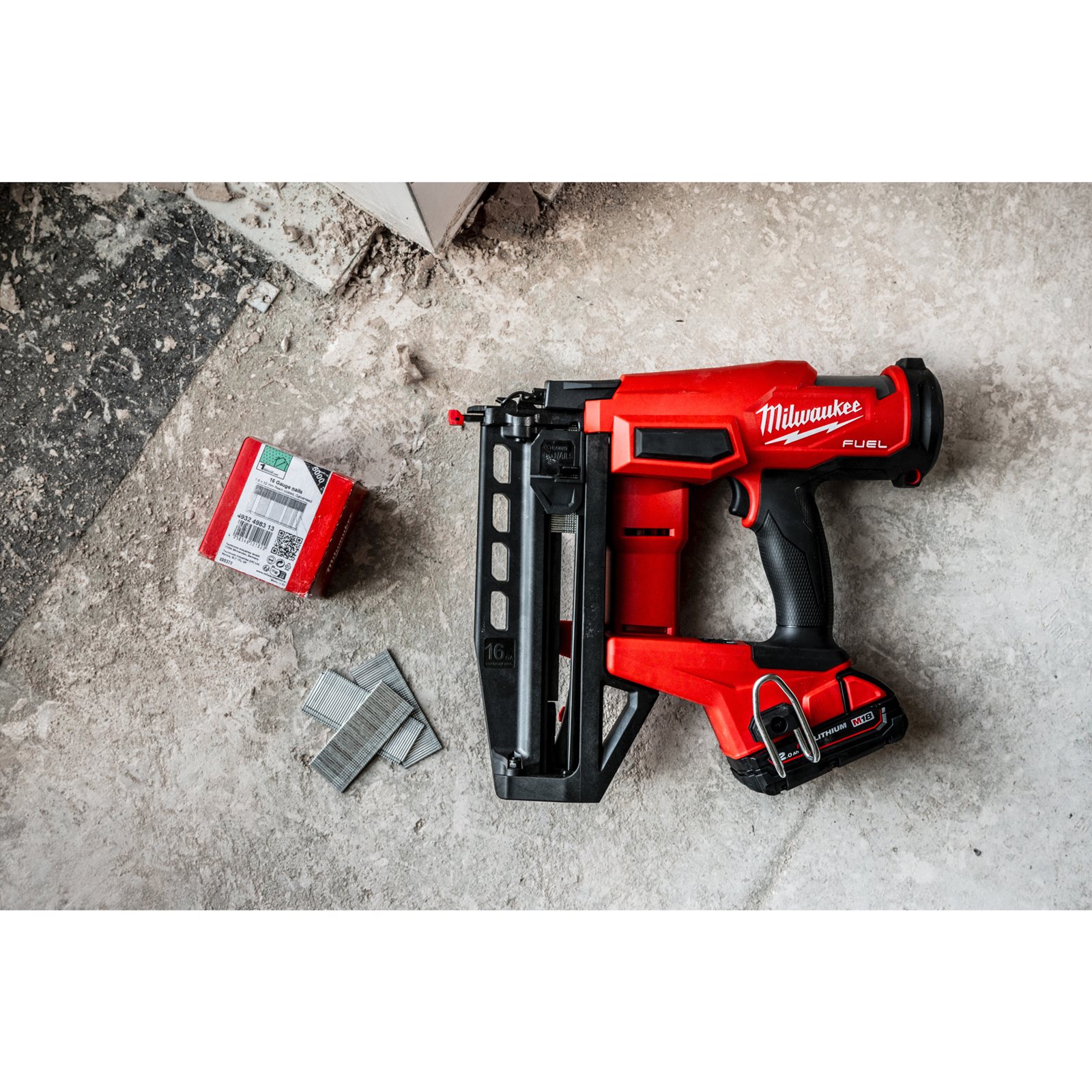 Pistol drept pentru cuie 16 GA M18 FUEL Milwaukee M18 FN16GS-0X - detaliu 1