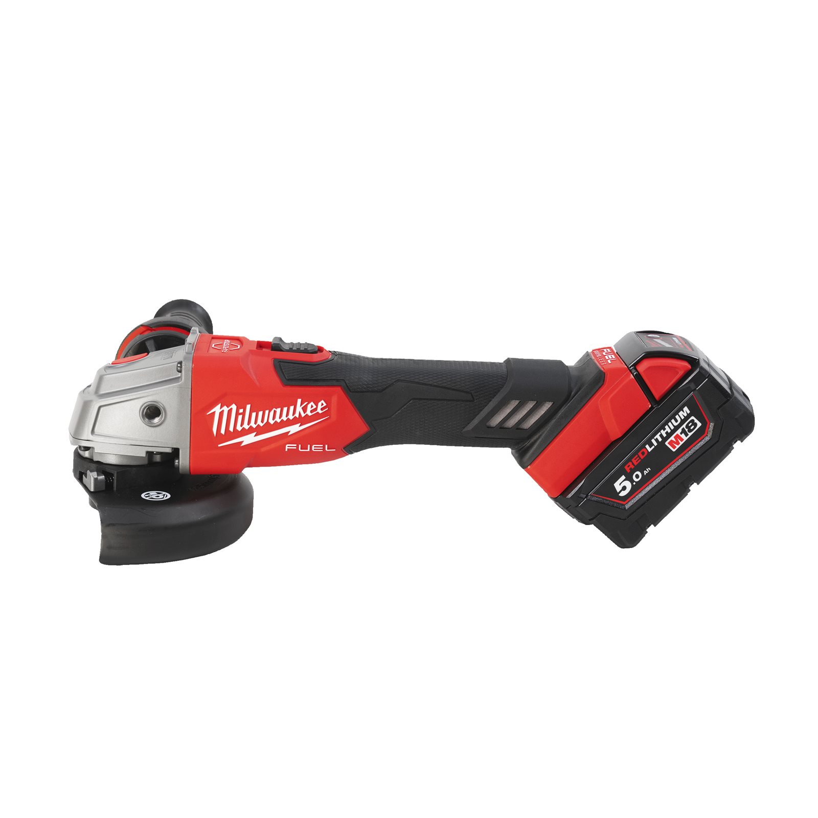 Polizor unghiular 125 mm cu frânare și comutator culisant M18 FUEL Milwaukee M18 FSAG125XB-502X 4933478430 - imagine 6