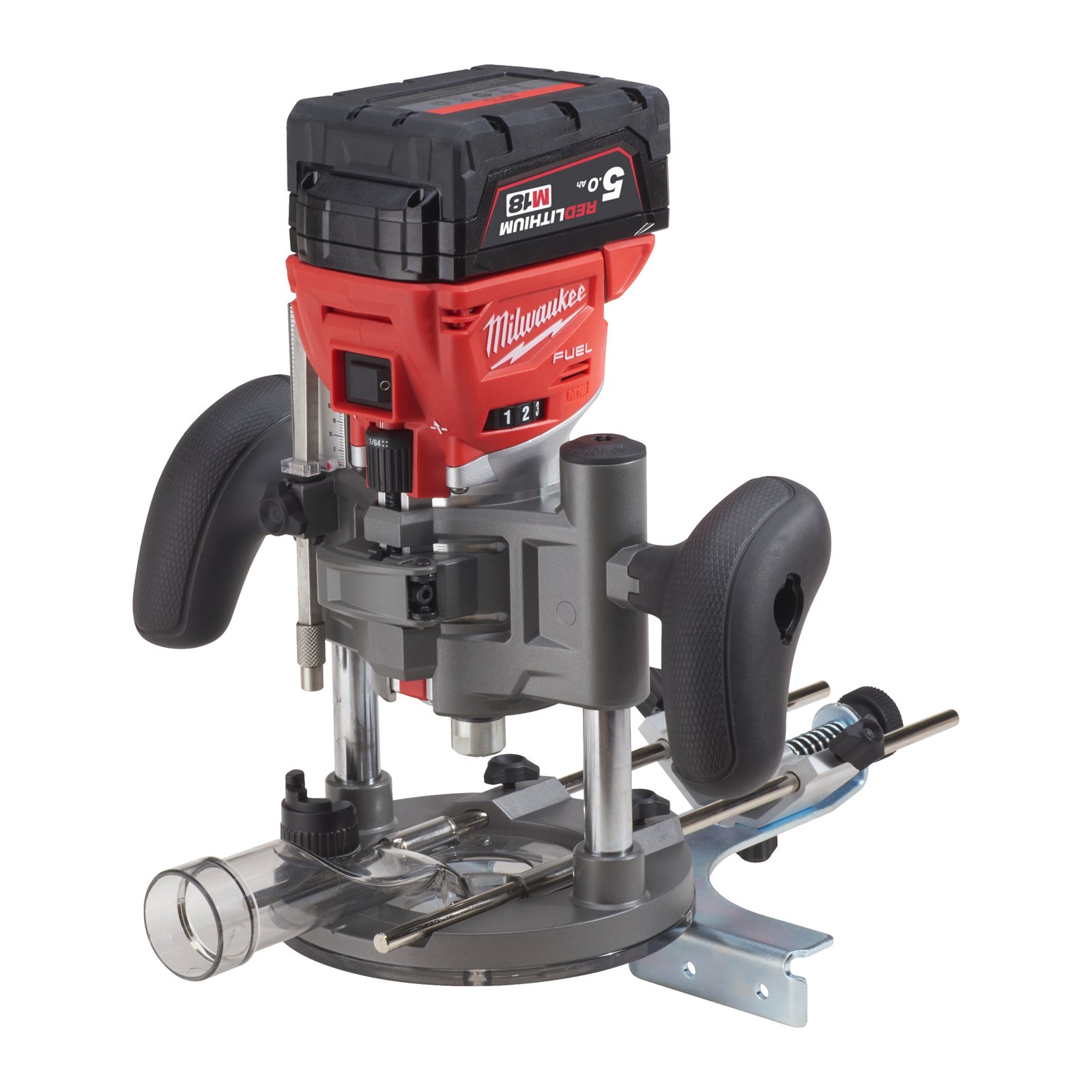 Freză de contur cu bucșă de 8 mm și 6 mm M18 FUEL Milwaukee M18 FTR8-0X - detaliu 5