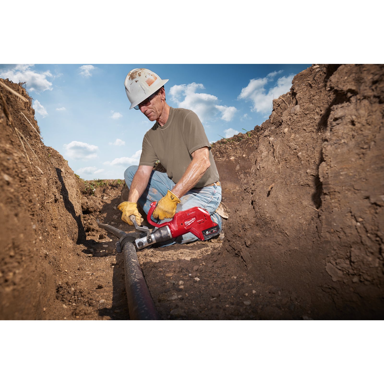Tăietor hidraulic cu telecomandă pentru cabluri subterane M18 FORCE LOGIC Milwaukee M18 HCC75R-502C - detaliu 1