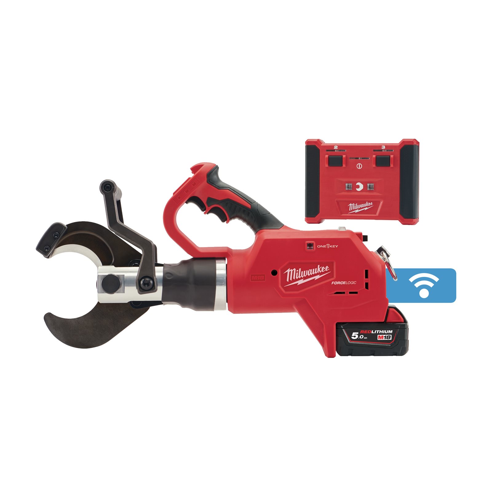 Tăietor hidraulic cu telecomandă pentru cabluri subterane M18 FORCE LOGIC Milwaukee M18 HCC75R-502C