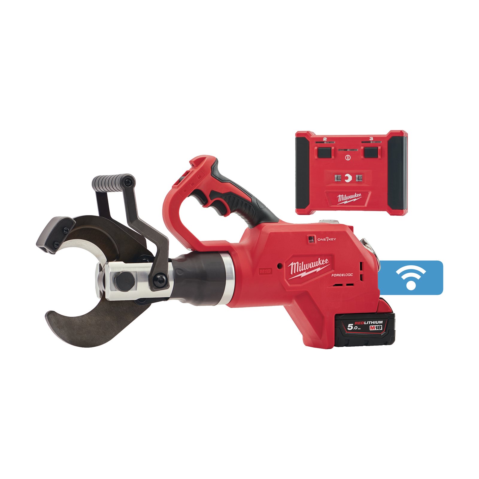 Tăietor hidraulic cu telecomandă pentru cabluri subterane M18 FORCE LOGIC Milwaukee M18 HCC75R-502C - imagine 2