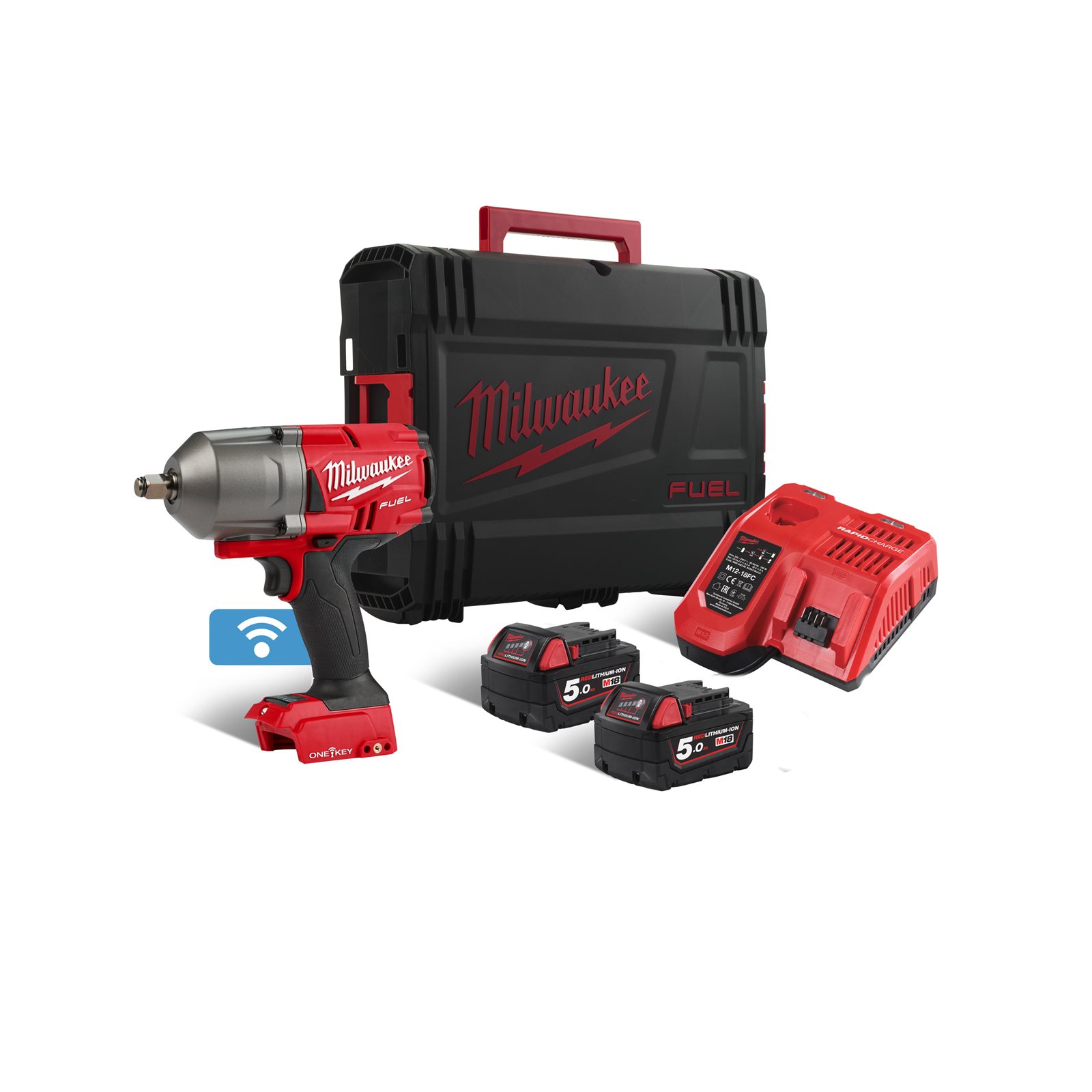 Cheie de impact 1/2" ONE-KEY M18 FUEL, cuplu ridicat și inel de fixare Milwaukee M18 ONEFHIWF12-502X 4933459727 - imagine 3
