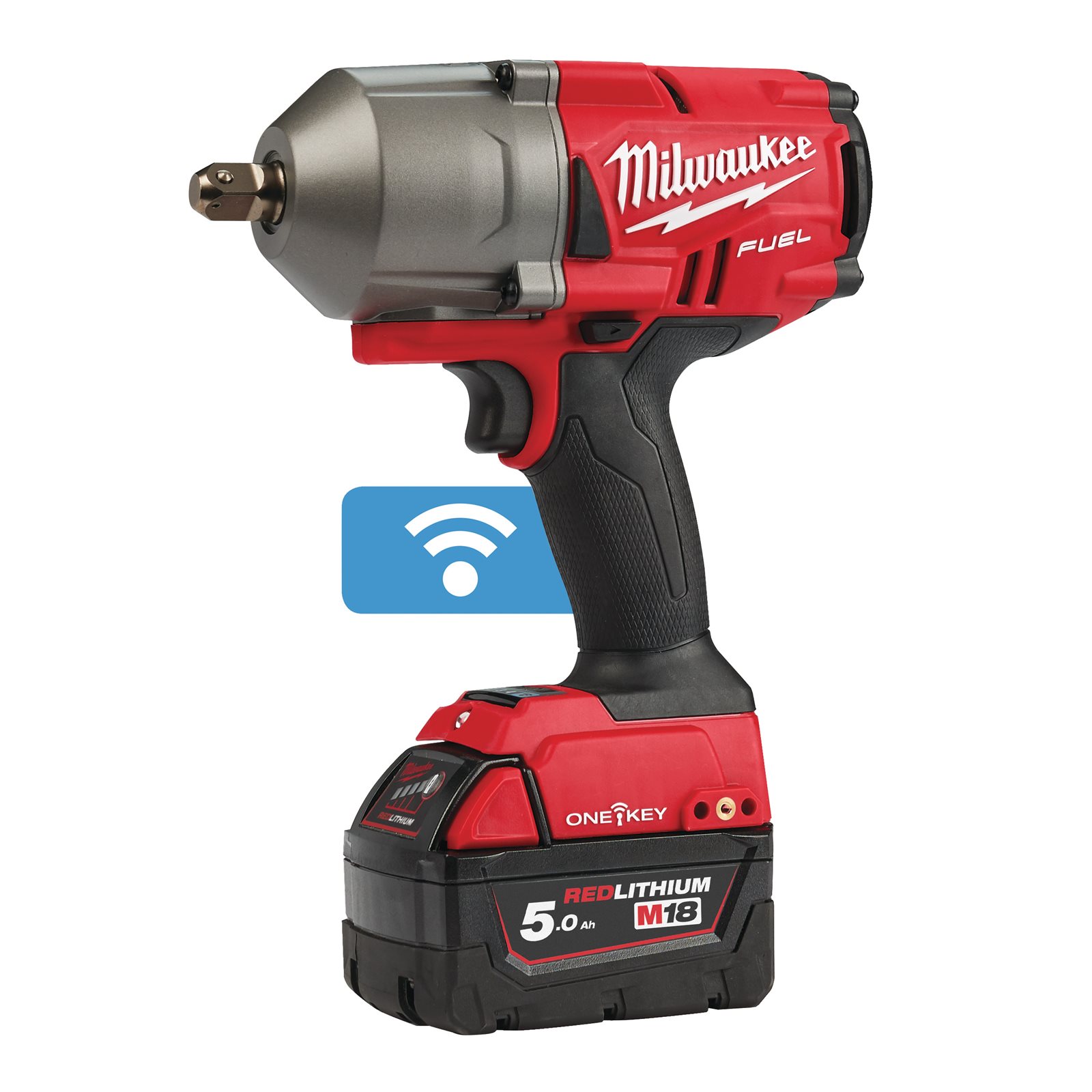 Cheie de impact 1/2" ONE-KEY M18 FUEL, cuplu ridicat și pin de blocare Milwaukee M18 ONEFHIWP12-502X 4933459725 - imagine 2