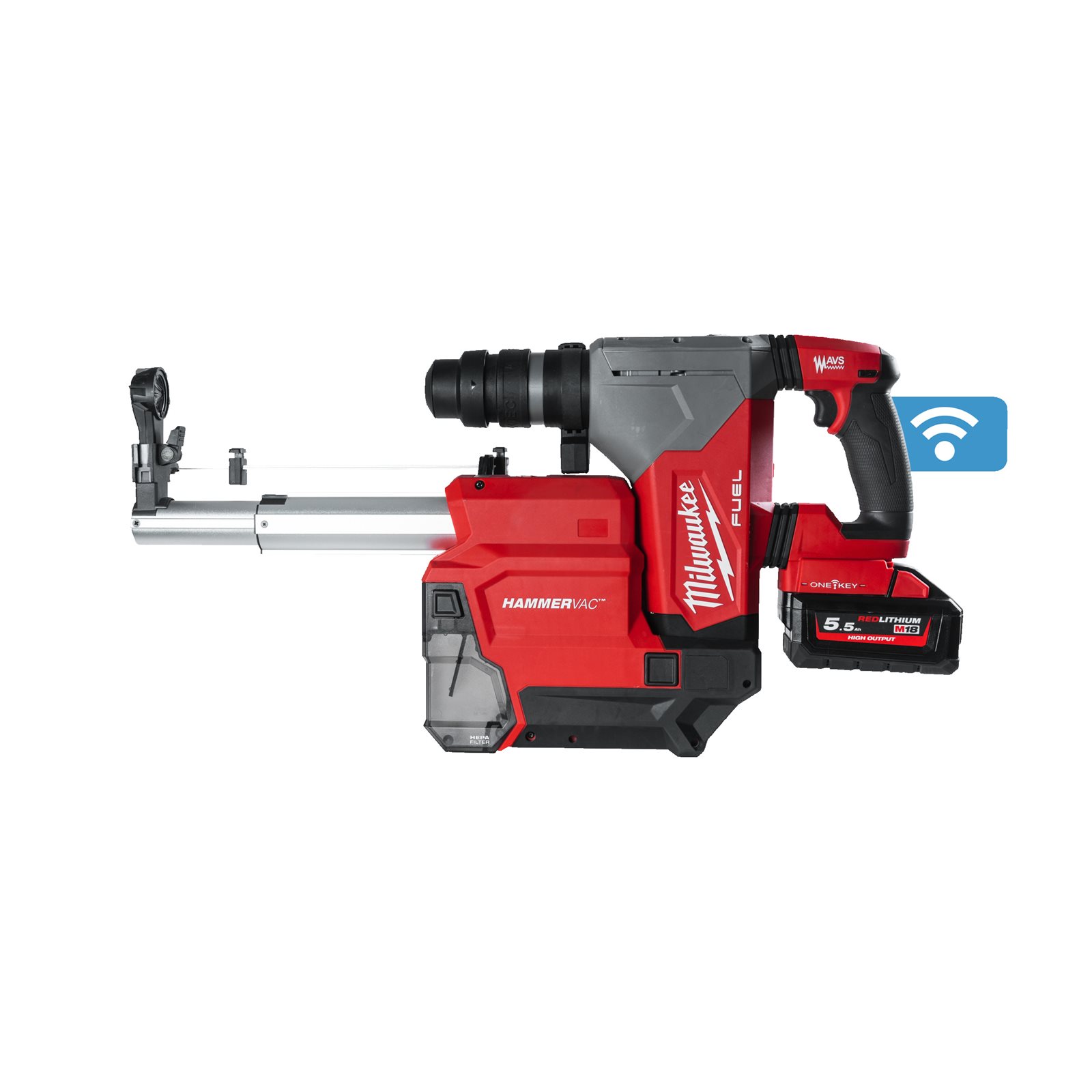 Ciocan rotopercutor SDS-Plus M18 FUEL cu soluție de extragere a prafului Milwaukee M18 ONEFHPXDEL-552C