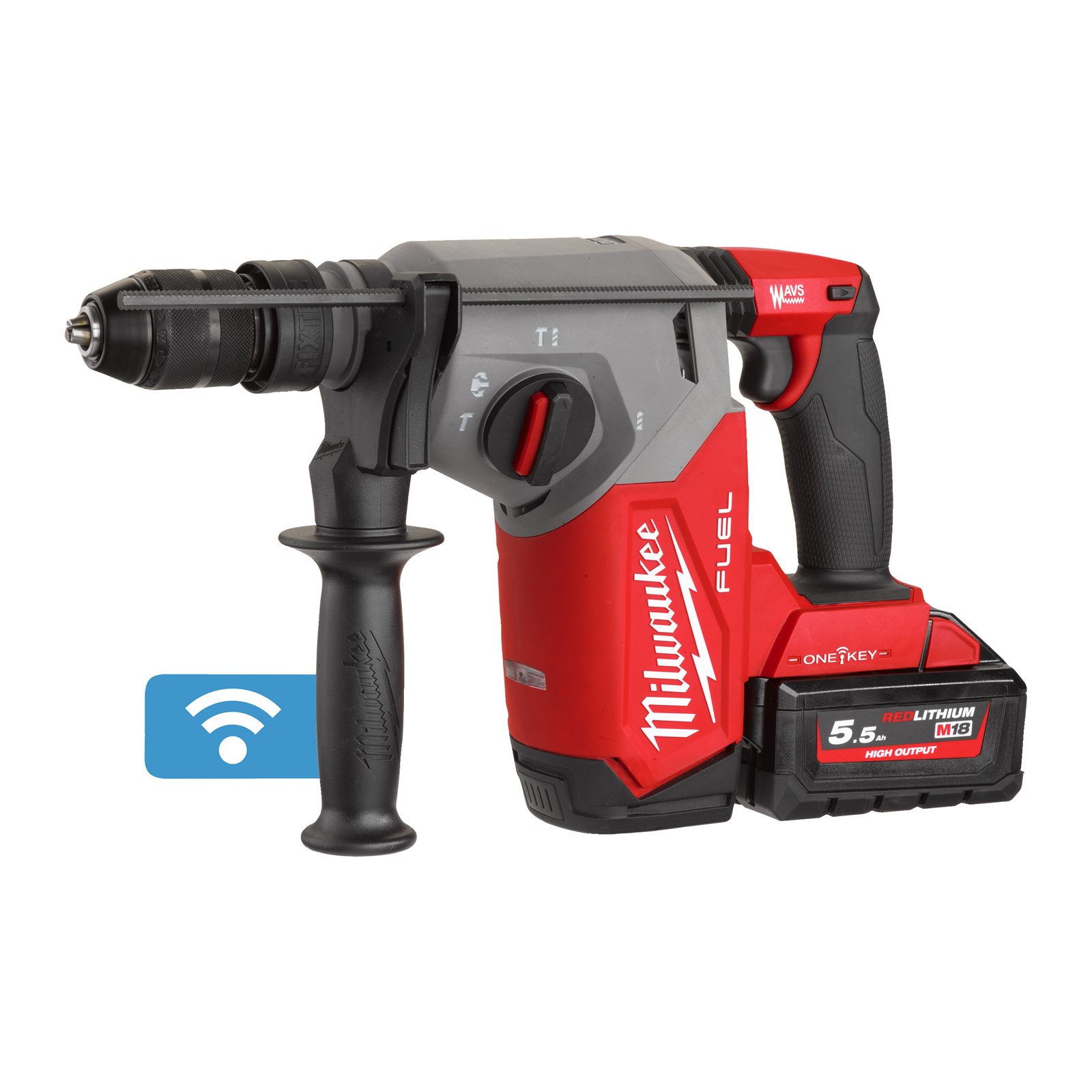 Ciocan rotopercutor SDS-Plus 26 mm cu 4 funcții și mandrină FIXTEC ONE-KEY M18 FUEL Milwaukee M18 ONEFHX-552X 4933478504 - imagine 4