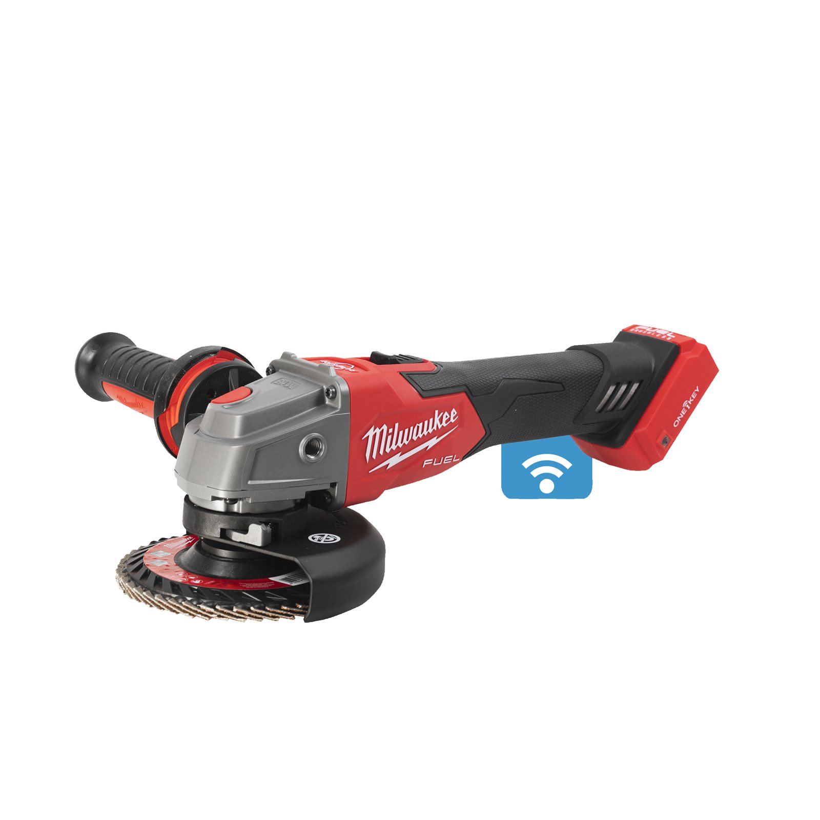 Polizor unghiular 125 mm cu frânare și comutator culisant M18 FUEL ONE-KEY Milwaukee M18 ONEFSAG125XB-0X