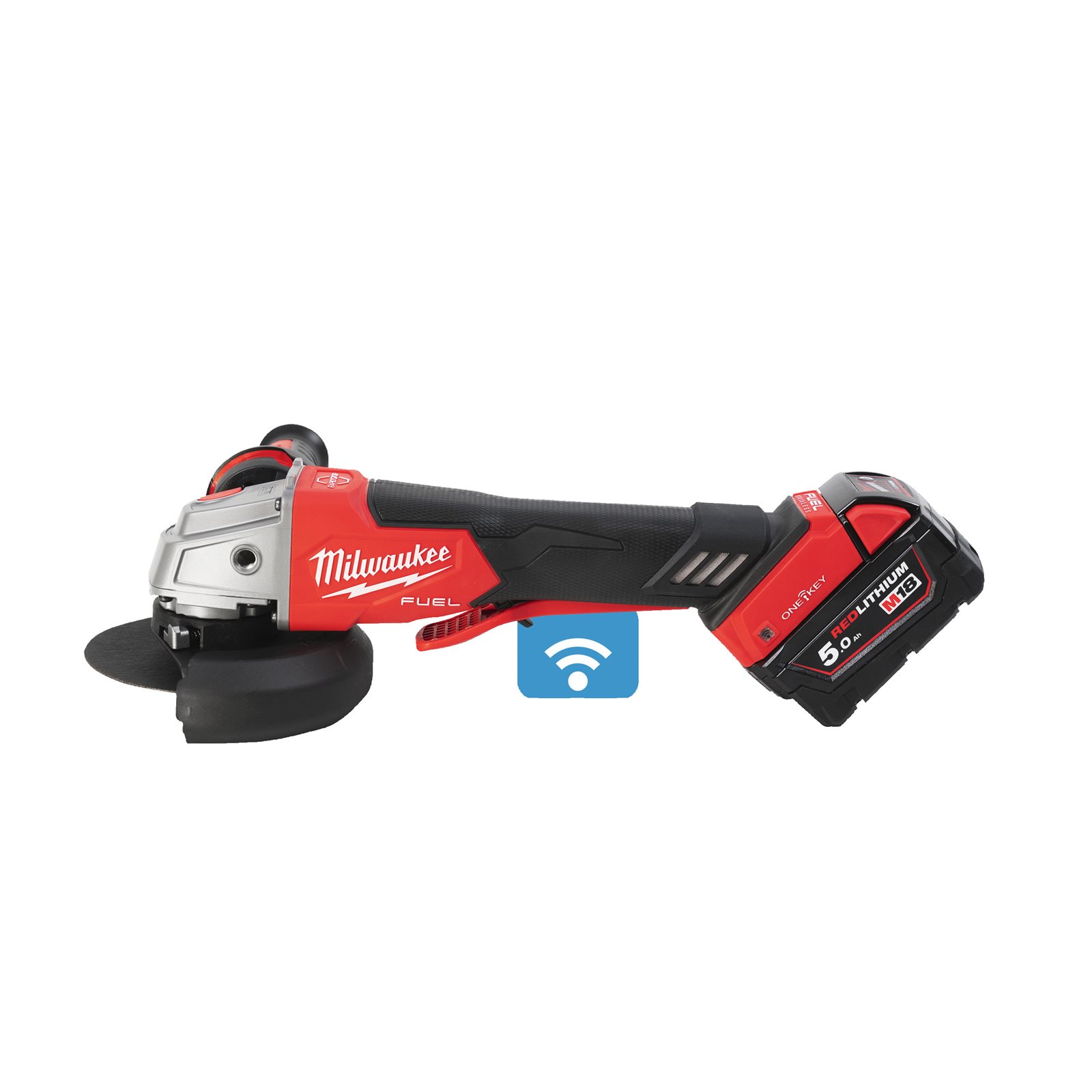 Polizor unghiular 125 mm cu frânare și comutator tip clapetă M18 FUEL ONE-KEY Milwaukee M18 ONEFSAG125XPDB-502X 4933478435 - imagine 4