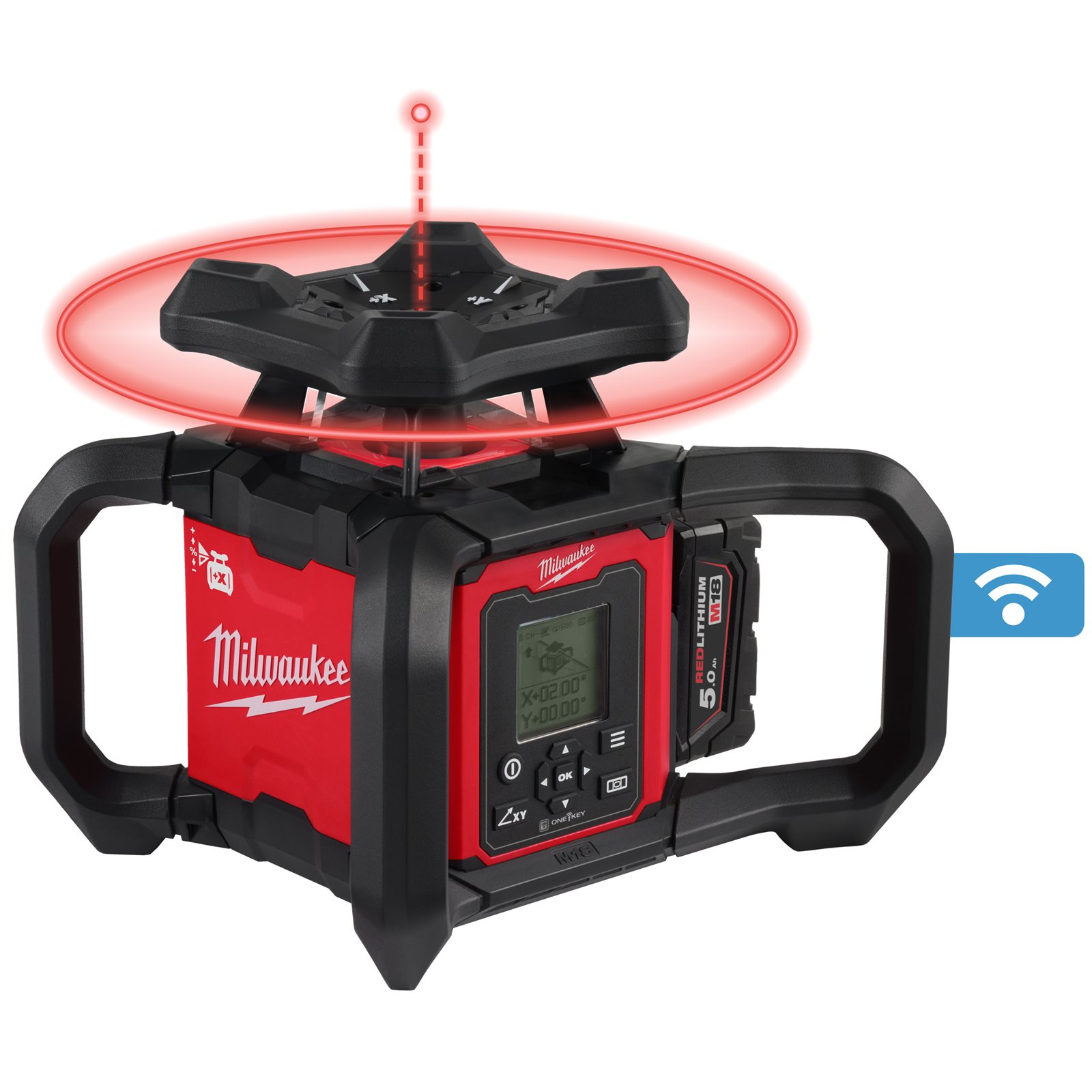 Nivelă laser rotativă, orizontală și verticală M181200 m cu ONE-KEY Milwaukee M18 RLOHV1200-501C - detaliu 1