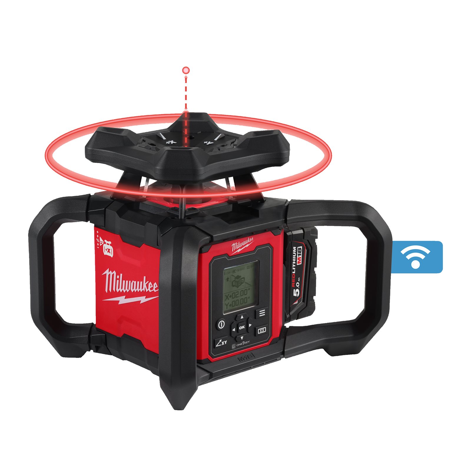 Nivelă laser rotativă, orizontală și verticală M181200 m cu ONE-KEY Milwaukee M18 RLOHV1200-501C - imagine 2