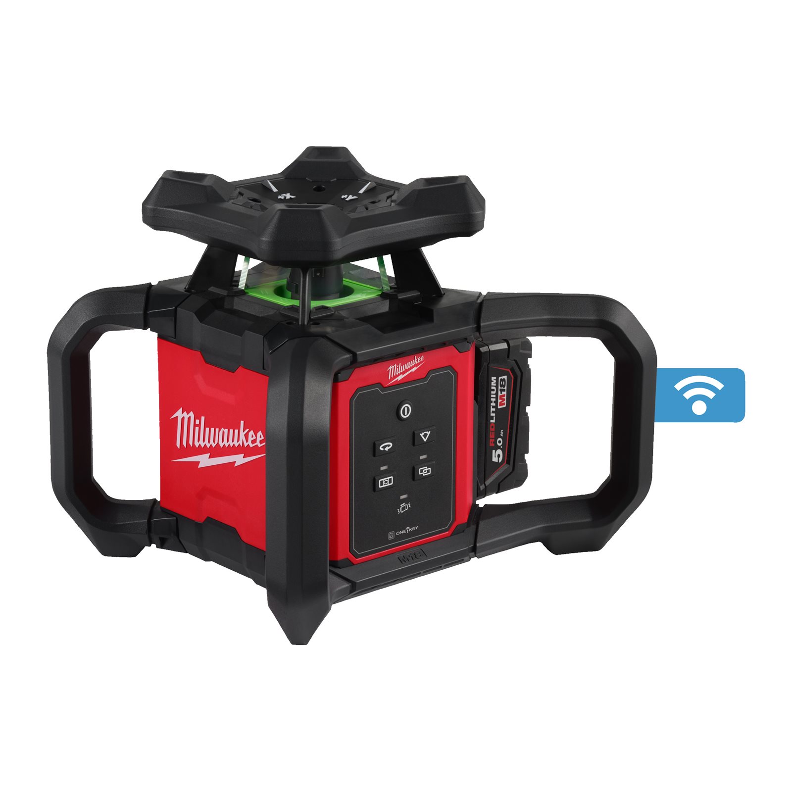 Nivelă laser verde rotativă, orizontală și verticală M18 300 m cu ONE-KEY Milwaukee M18 RLOHVG300-501C - imagine 4