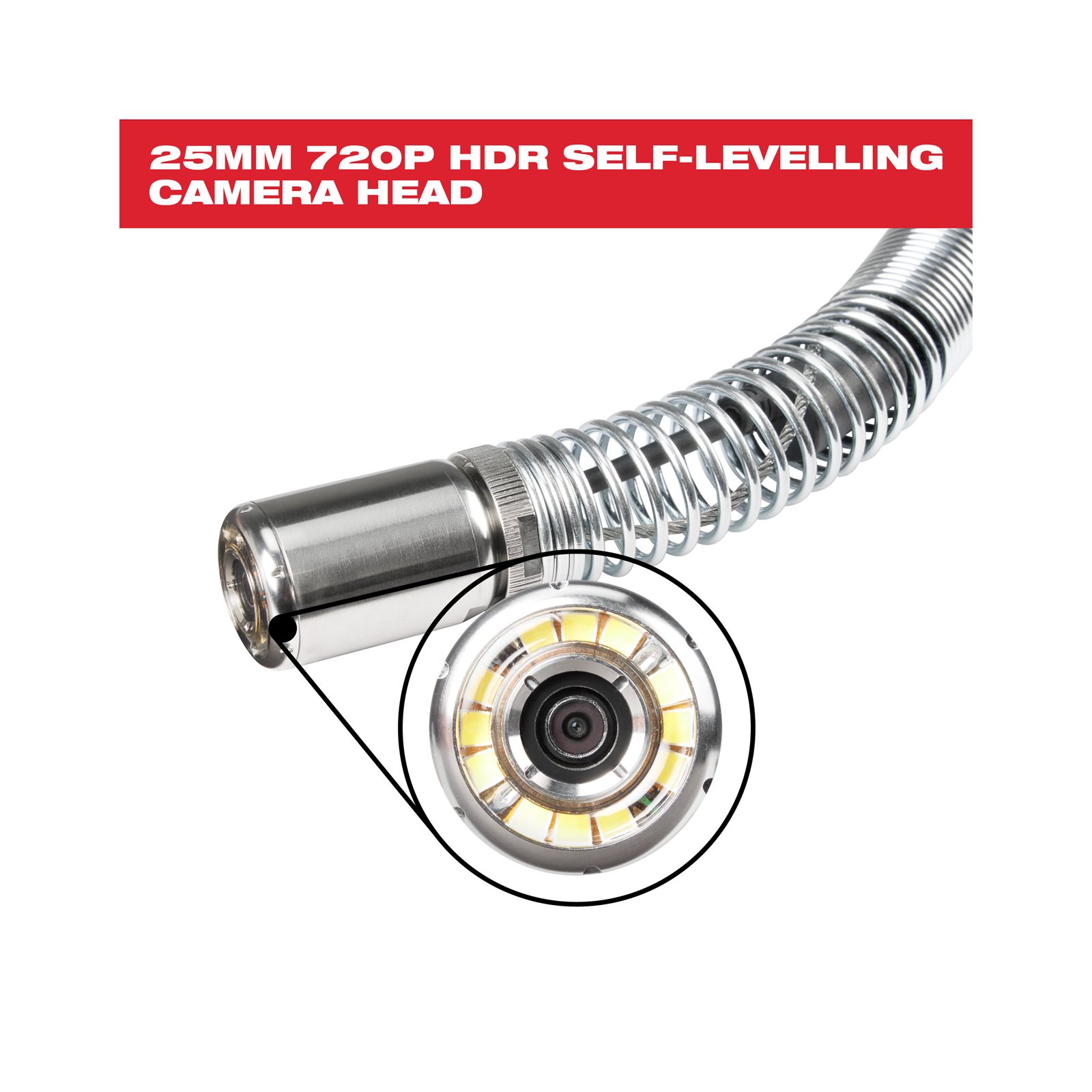 Cameră de inspecție canalizare M18 30 m, cap de cameră HDR de 25 mm Milwaukee M18 SIC30 HDR-0 - detaliu 1
