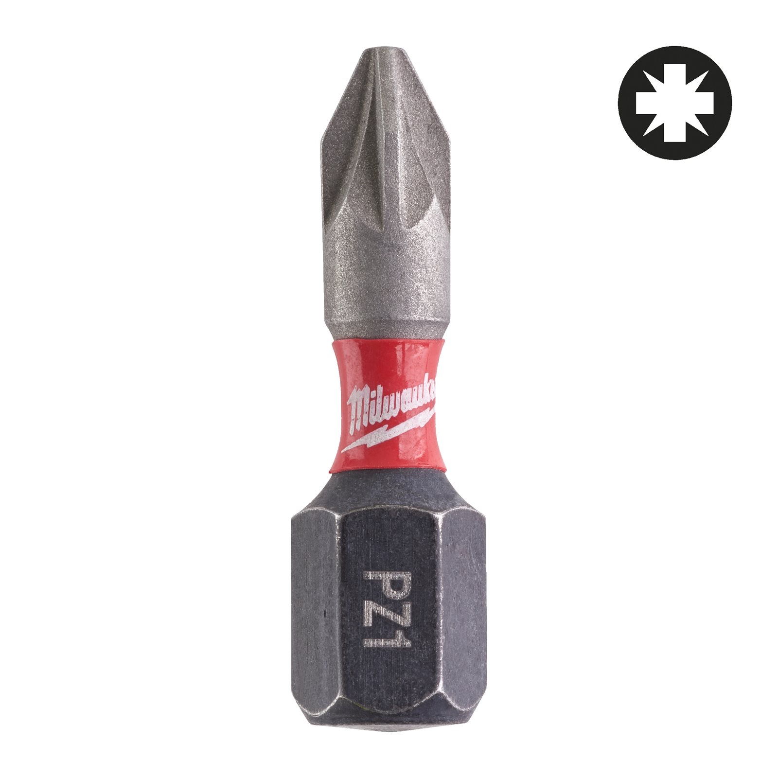 Biți PZ pentru șurubelnițe SHOCKWAVE IMPACT DUTY 25 mm 2 buc Milwaukee 4932430860