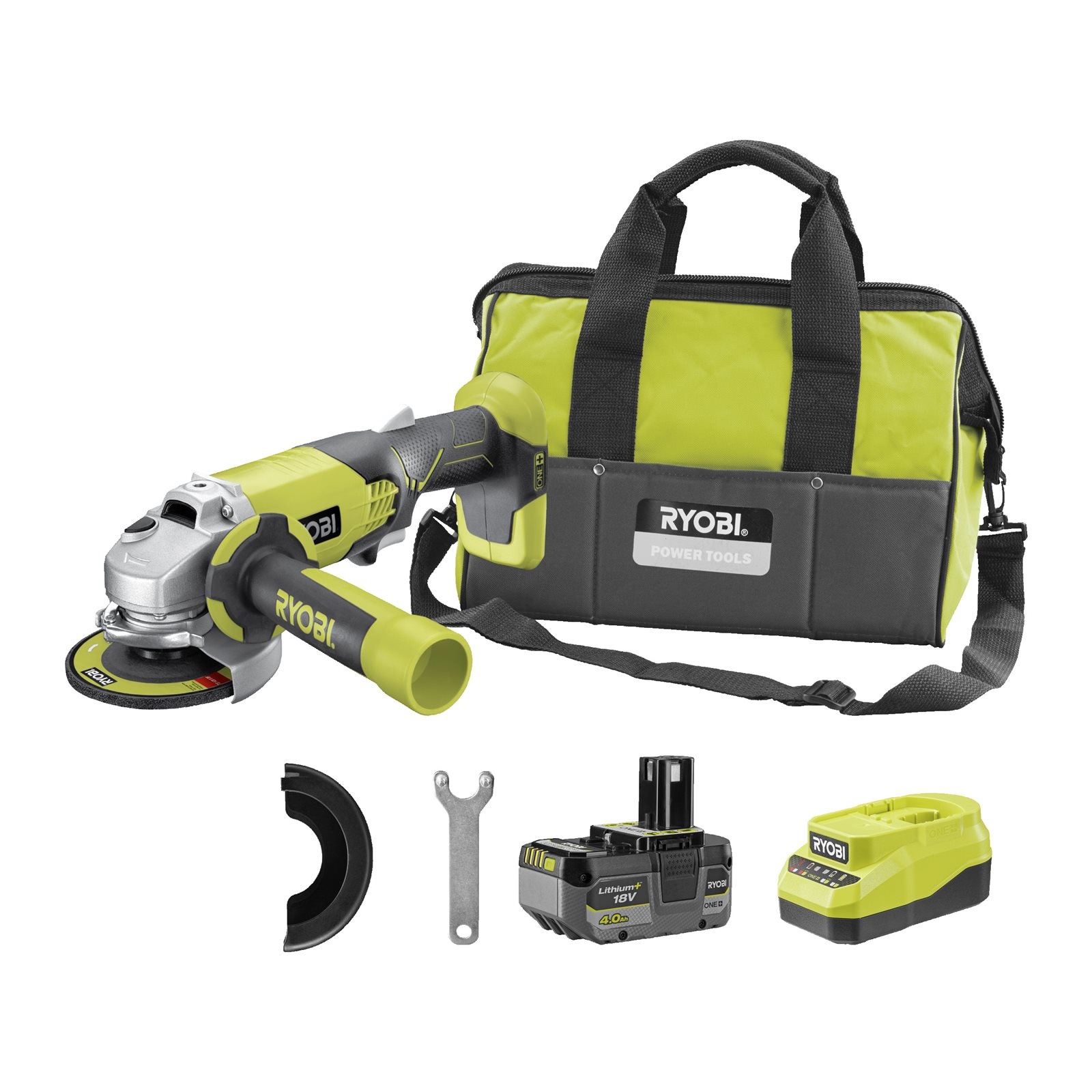 Polizor unghiular 18V ONE+ (1 x 4,0 Ah) Ryobi R18AG-140S - imagine 2