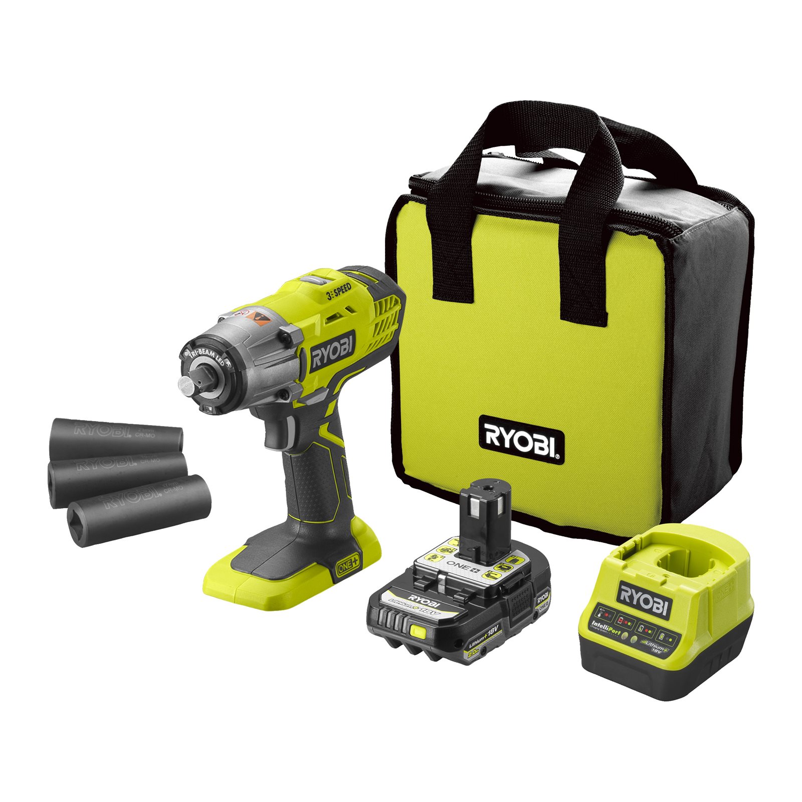 Cheie de impact 18V ONE+, 3 viteze (1 x 2,0 Ah) Ryobi R18IW3-120S - imagine 2