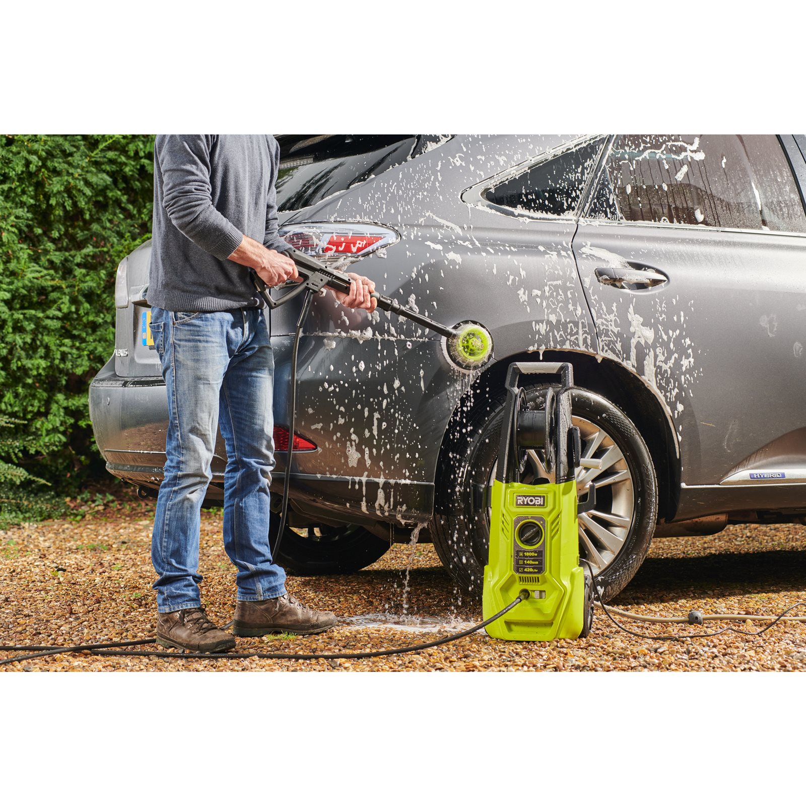 Perie rotativă pentru aparatul de spălare cu presiune Ryobi RAC785 - in utilizare 1