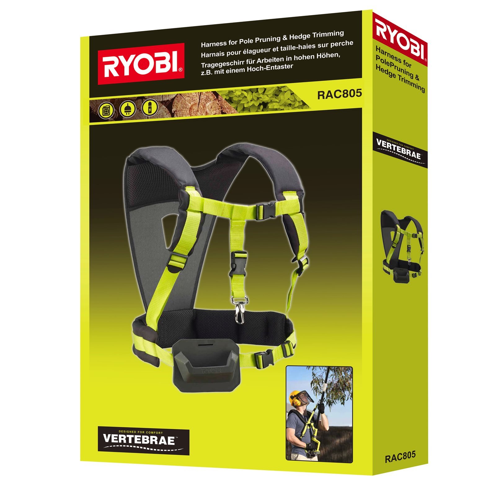 Ham ergonomic pentru tăierea crengilor și a gardurilor vii Ryobi RAC805 - imagine 2