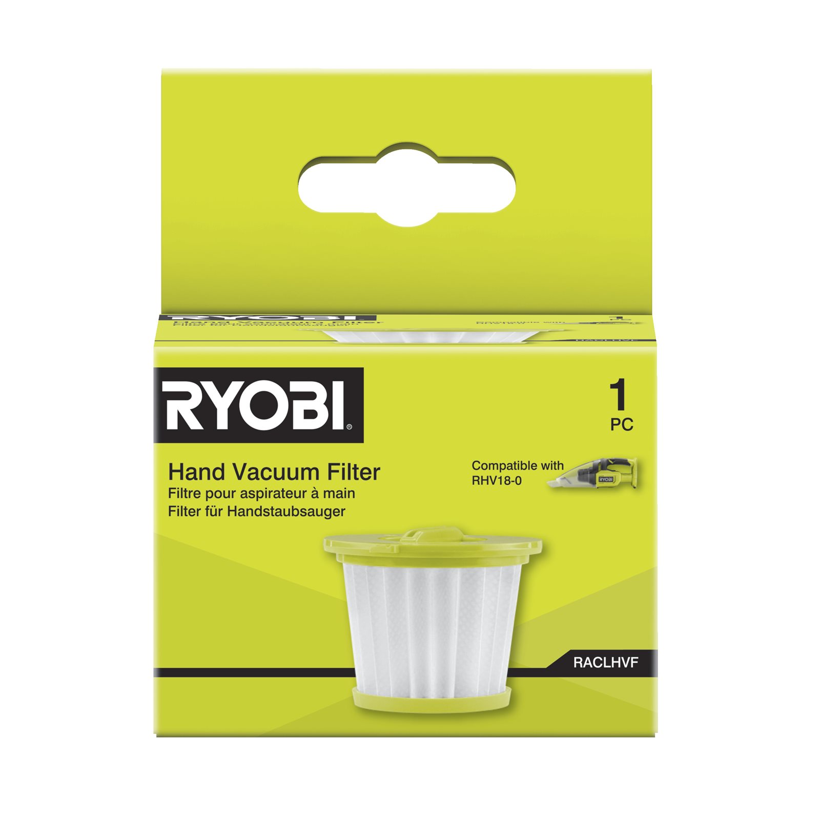 Filtru de aspirator de mână Ryobi RACLHVF - in utilizare 1