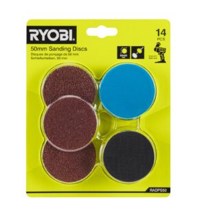 14 bucăți de discuri de șlefuire de 50 mm Ryobi RADPS50