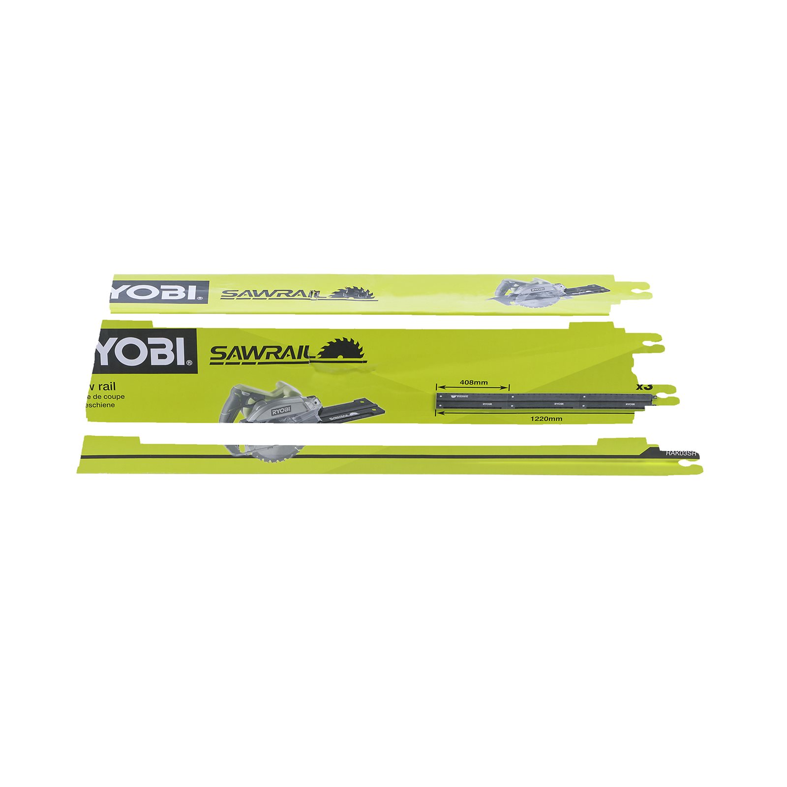 3 buc șine de ghidare pentru fierăstrău circular Ryobi RAK03SR - imagine 3